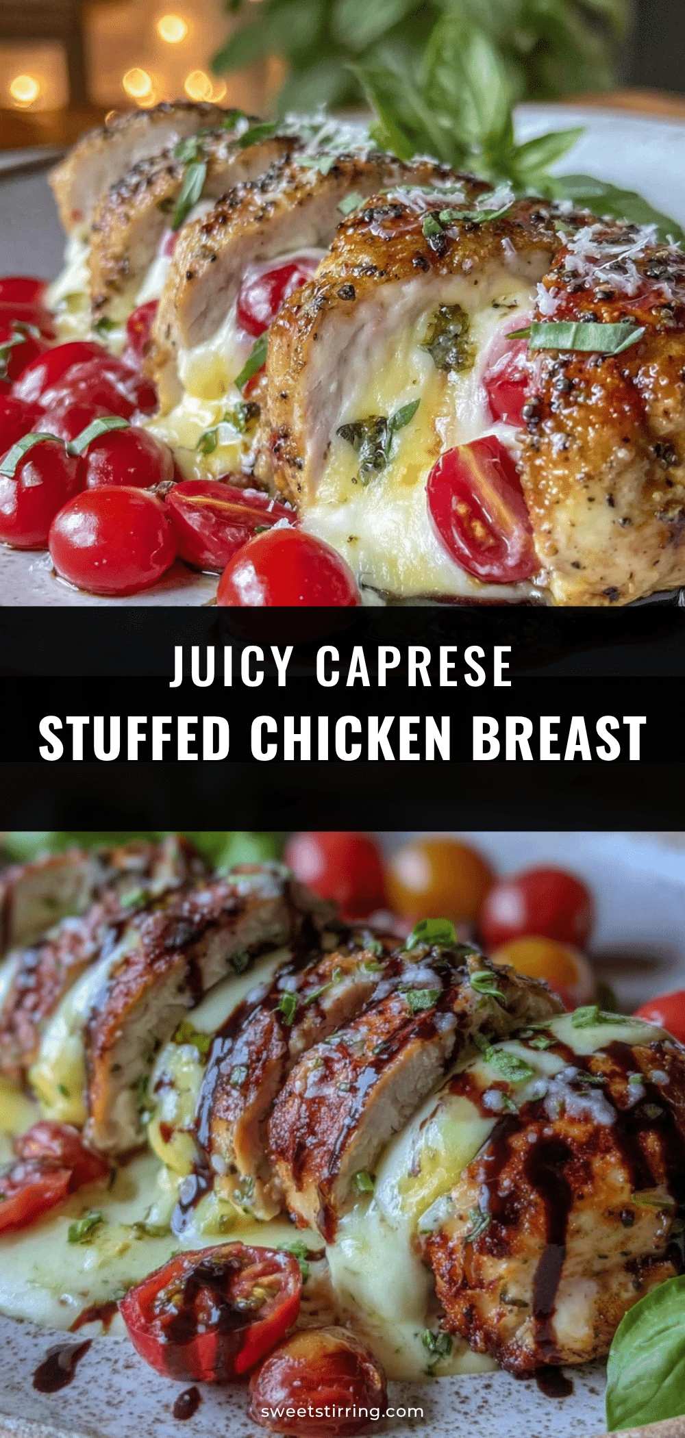 Caprese stuffed chicken breast recipe