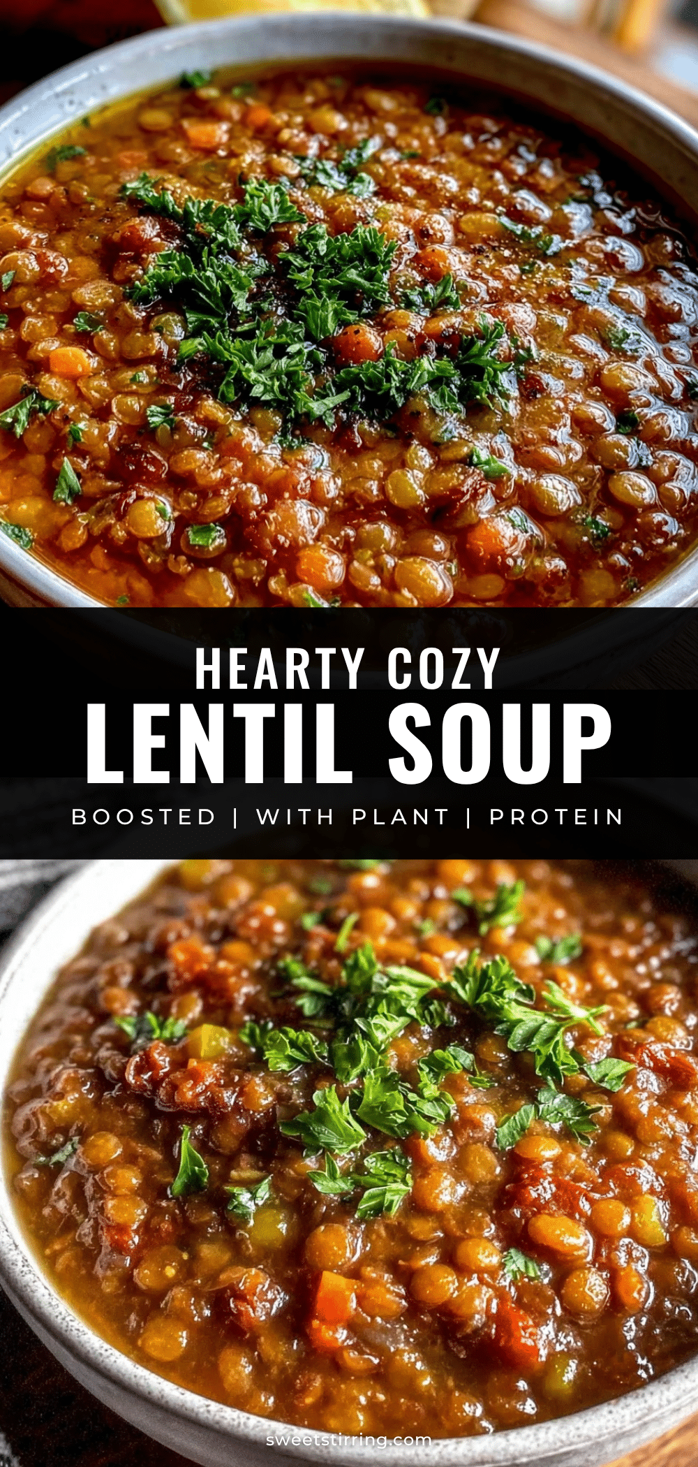 cozy lentil soup recipe