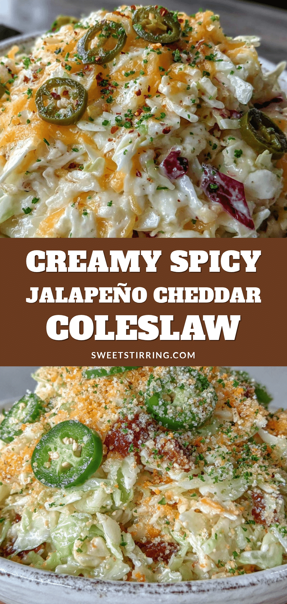 creamy jalapeño cheddar coleslaw recipe