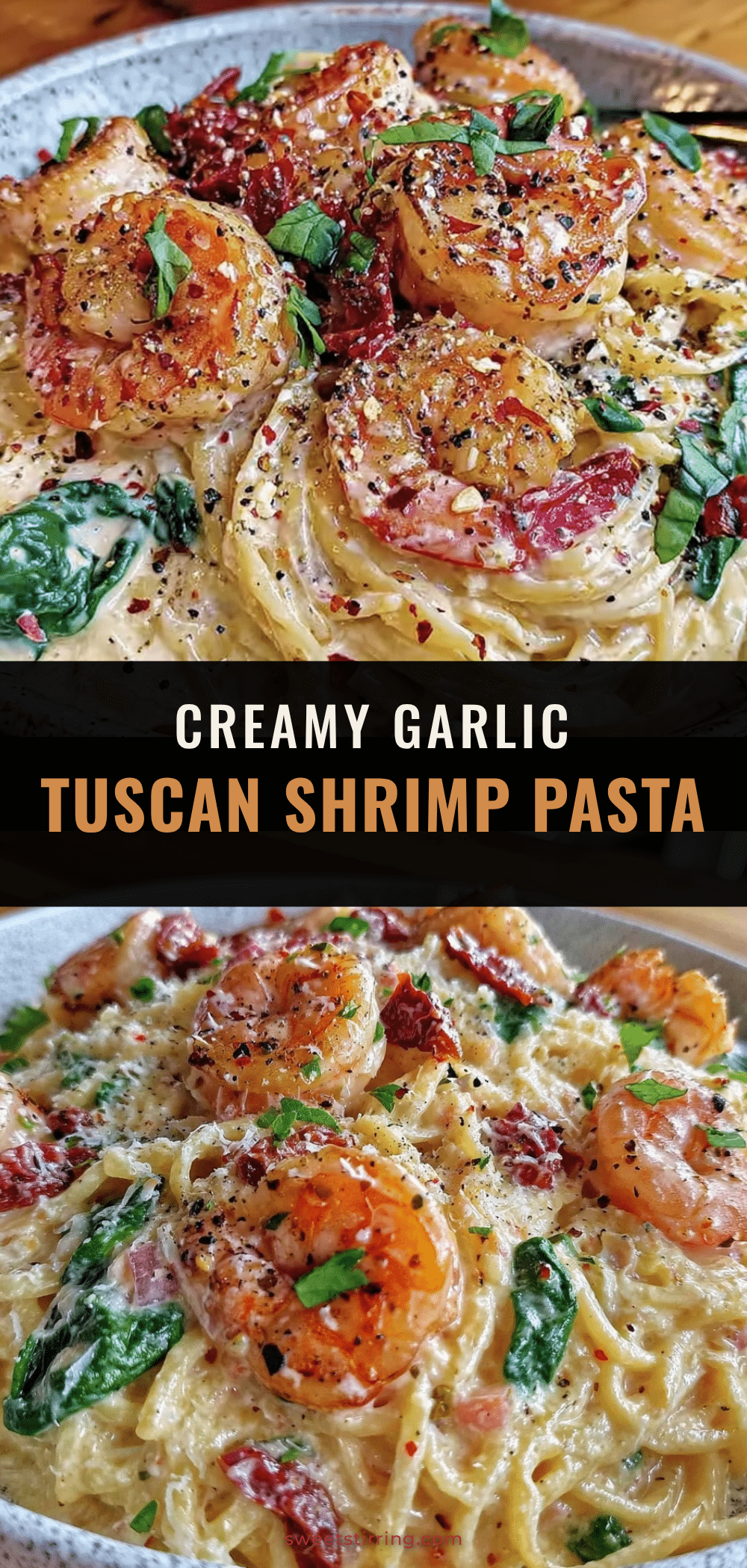 creamy tuscan garlic shrimp pasta recipe