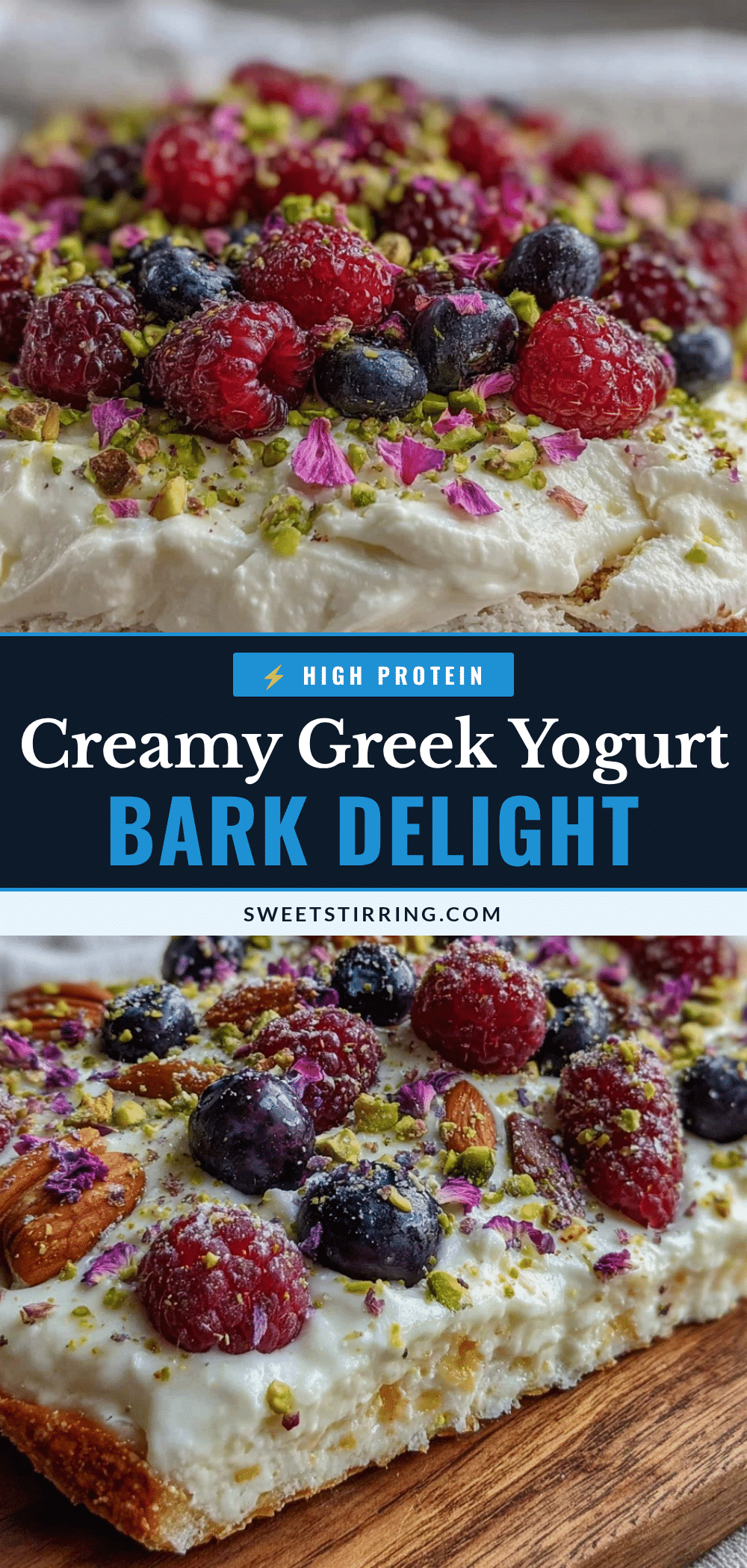 creamy yogurt bark recipe