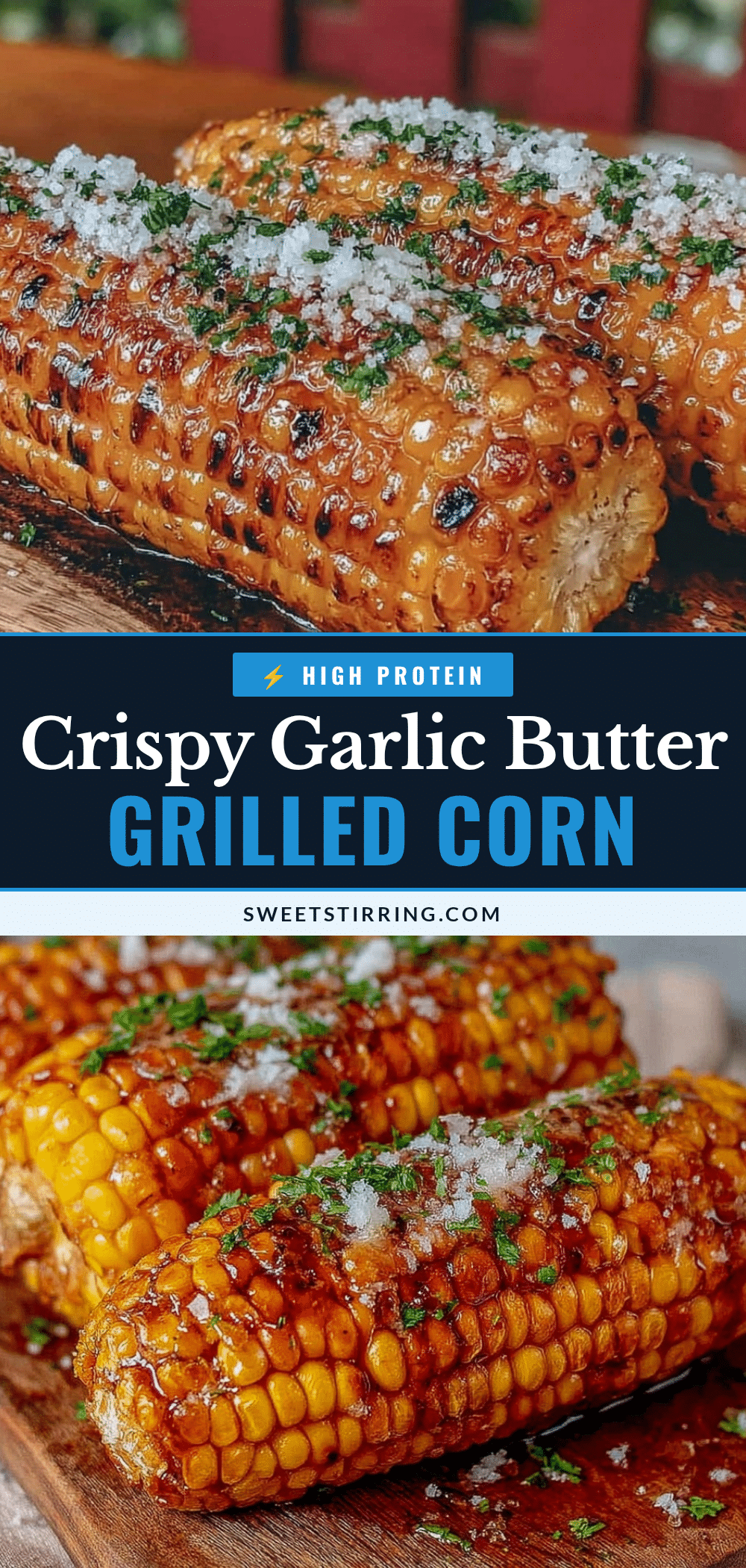 crispy garlic butter grilled corn on the cob recipe
