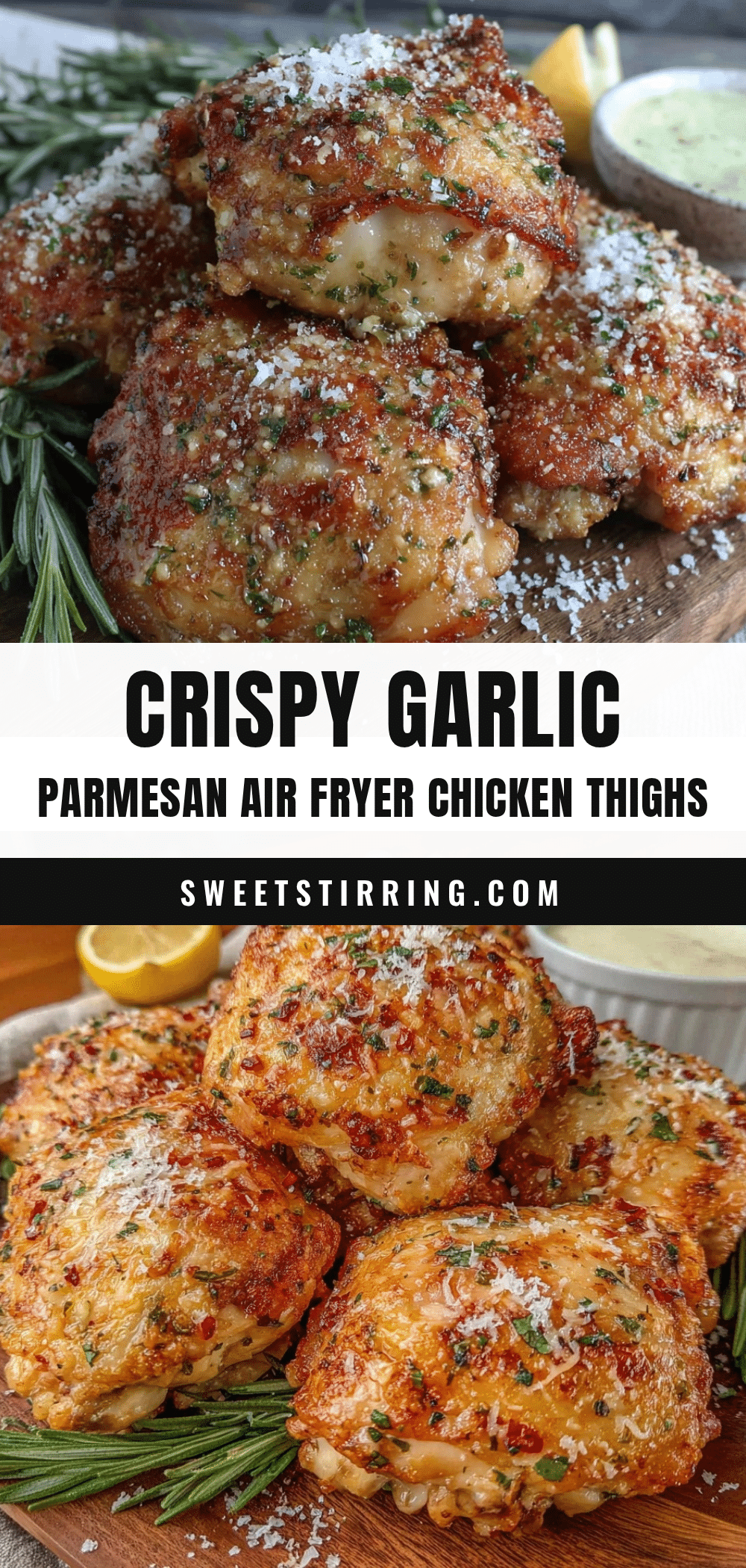 crispy garlic parmesan chicken thighs air fryer recipe recipe