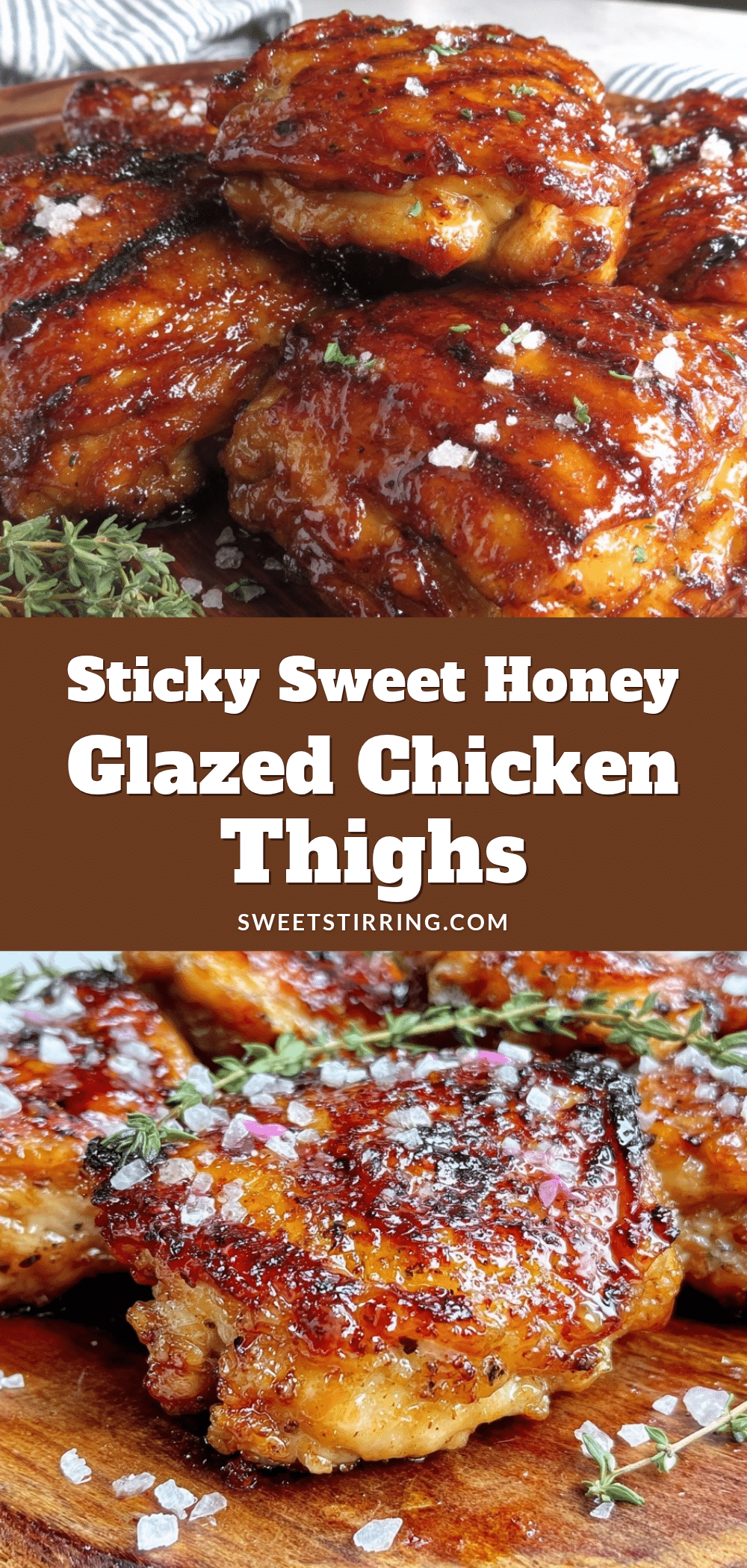 crispy honey glazed grilled chicken thighs recipe