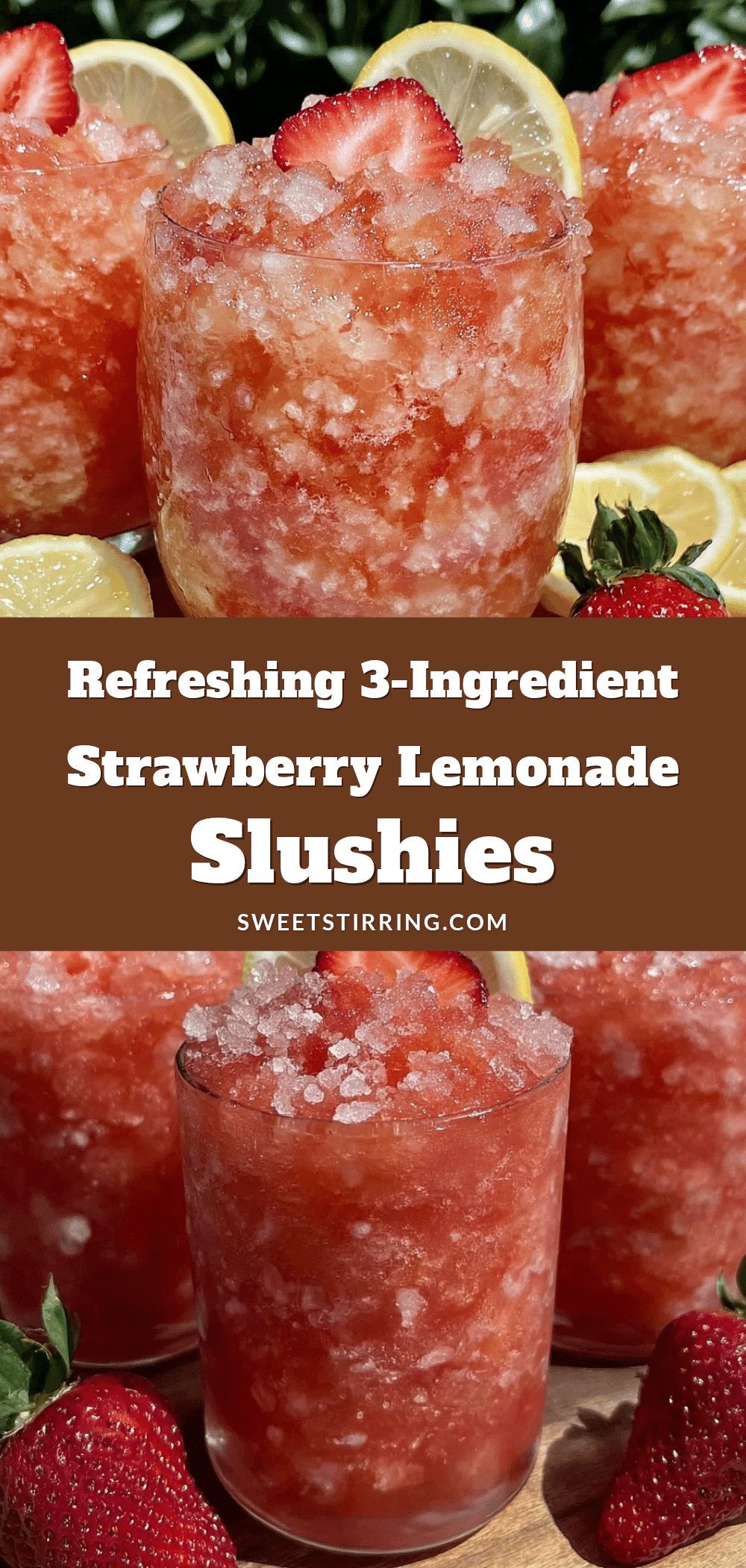 easy strawberry lemonade slushies recipe