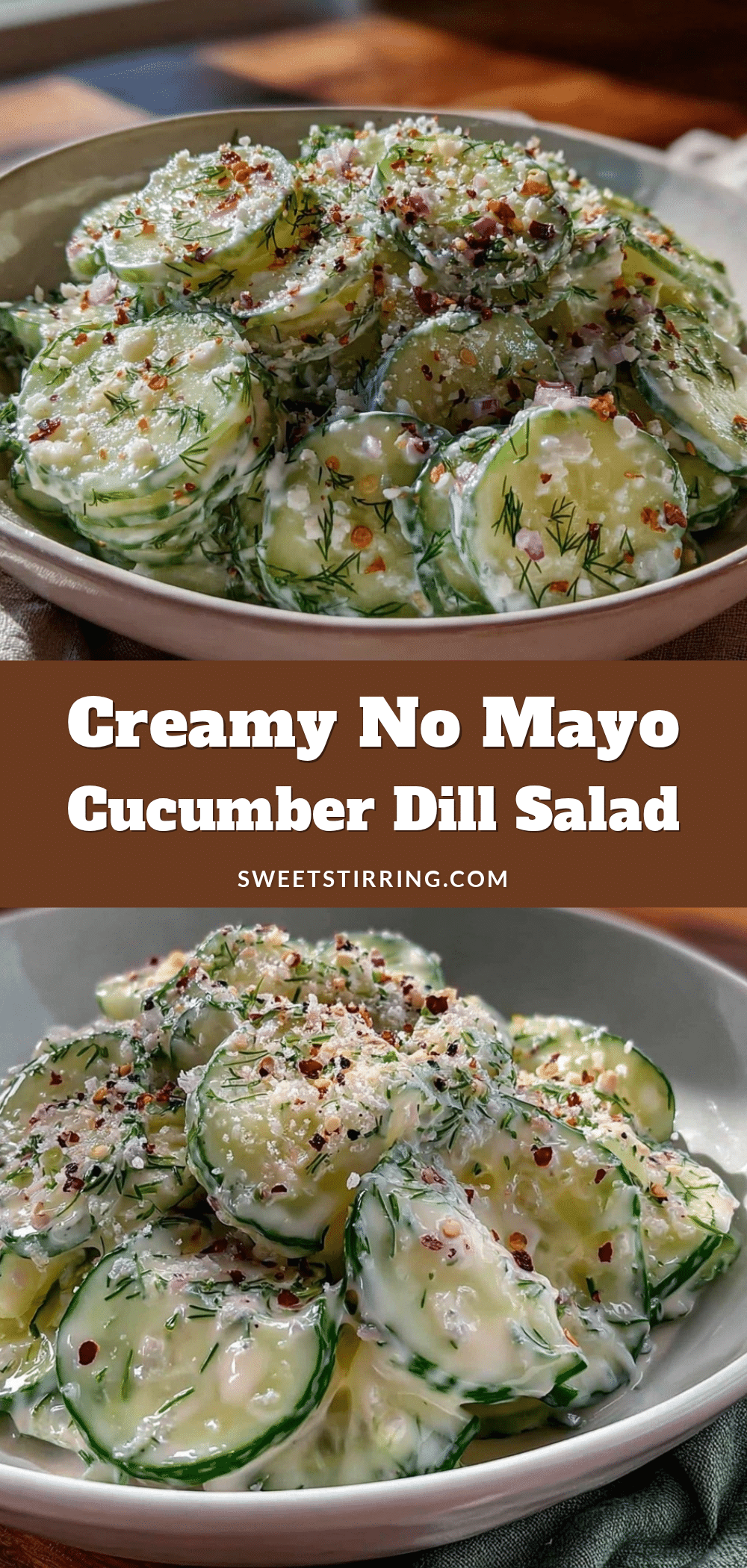 fresh creamy cucumber dill salad without mayo recipe