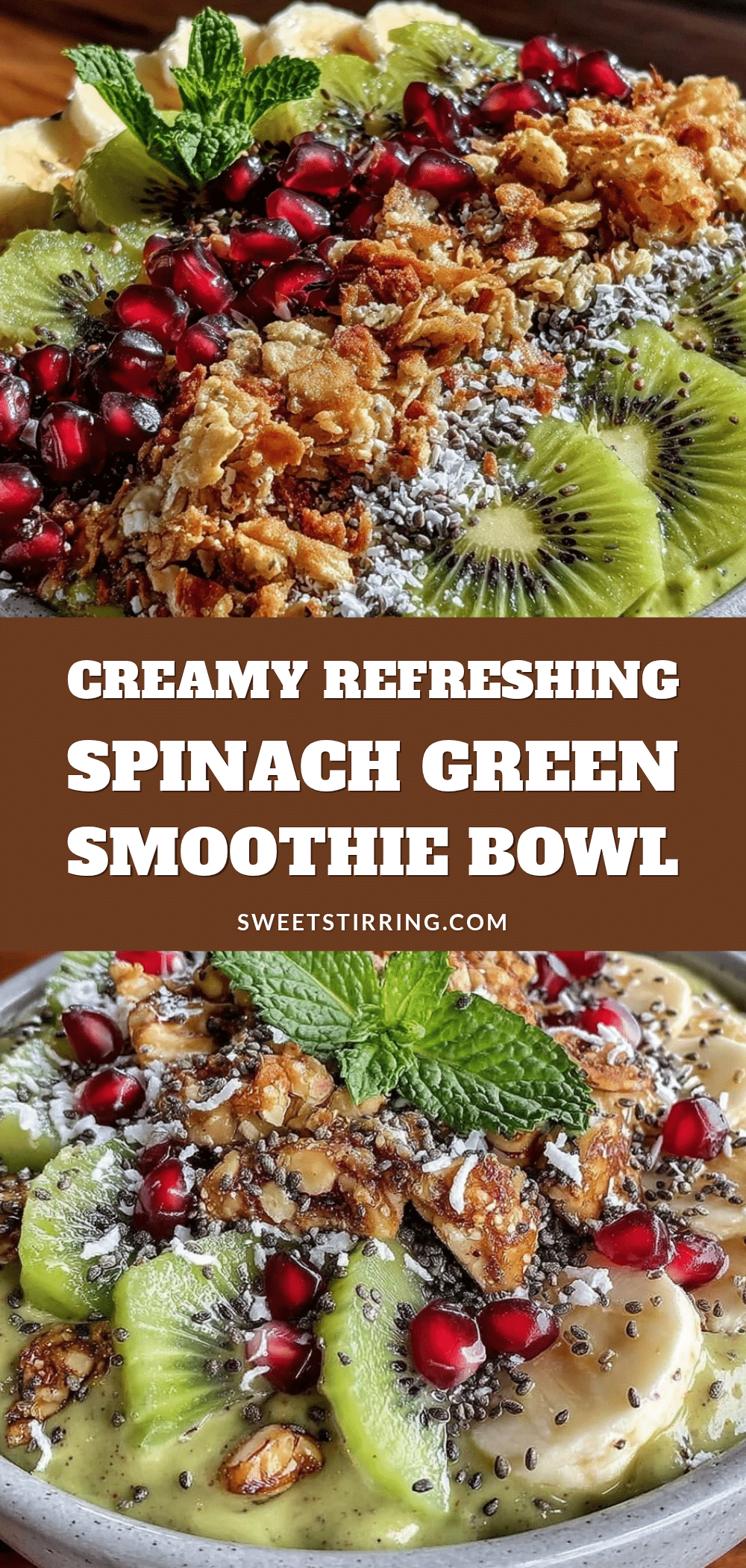 fresh green smoothie bowl recipe