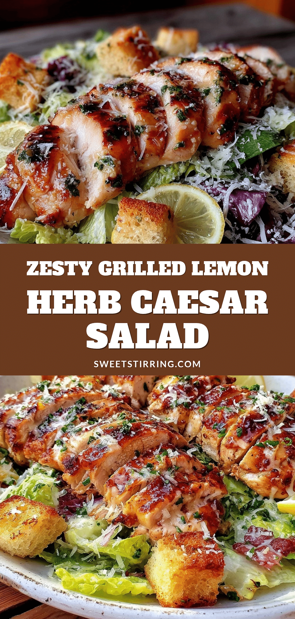 fresh grilled lemon herb chicken caesar salad recipe