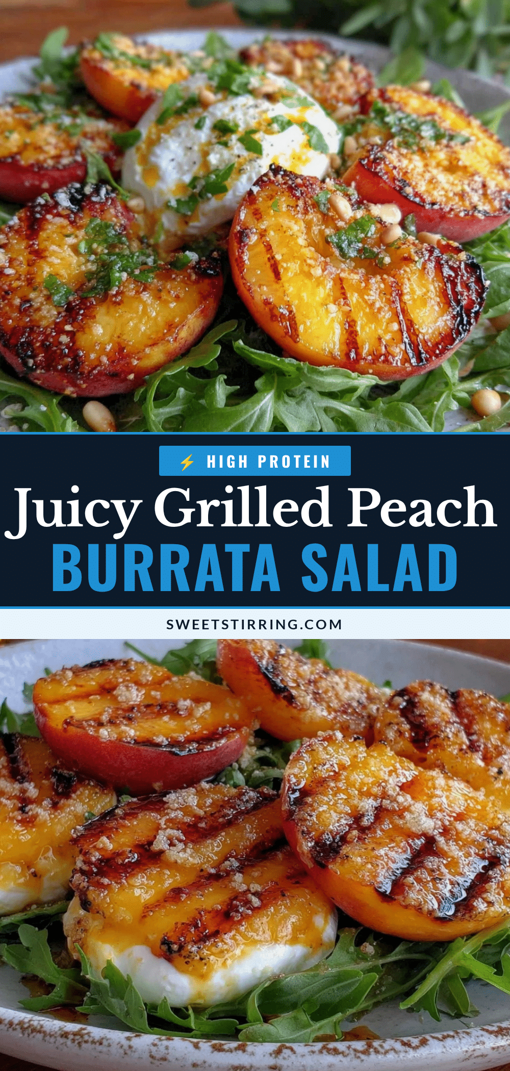 fresh grilled peach and burrata salad recipe