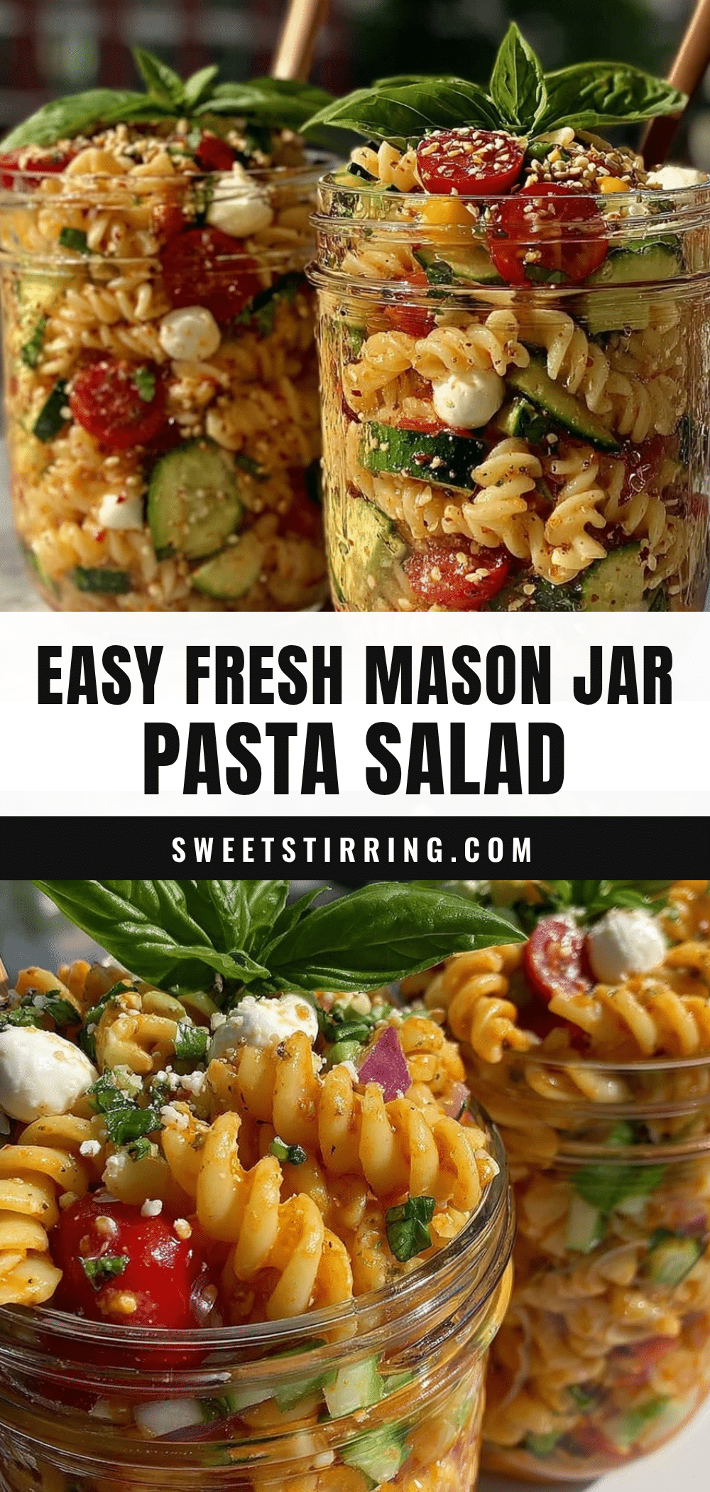 fresh mason jar pasta salad recipe