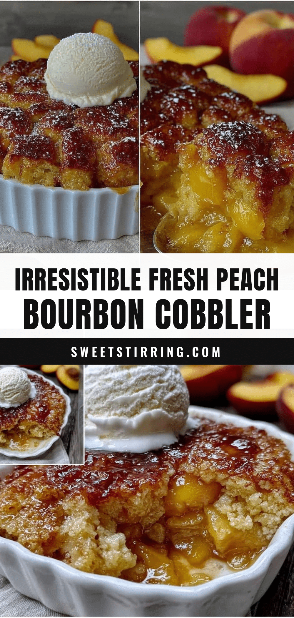 fresh peach bourbon cobbler recipe