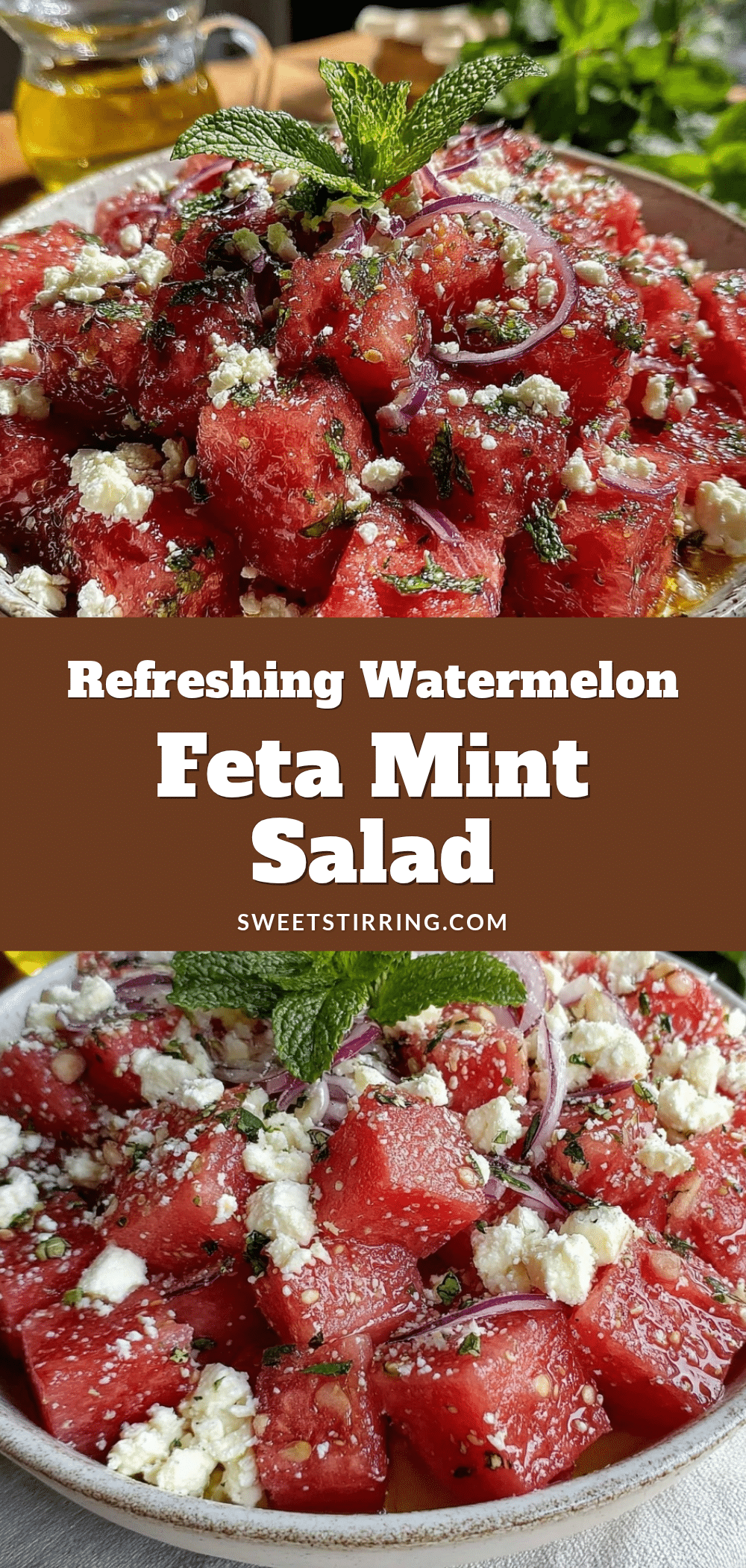 fresh watermelon feta mint salad recipe