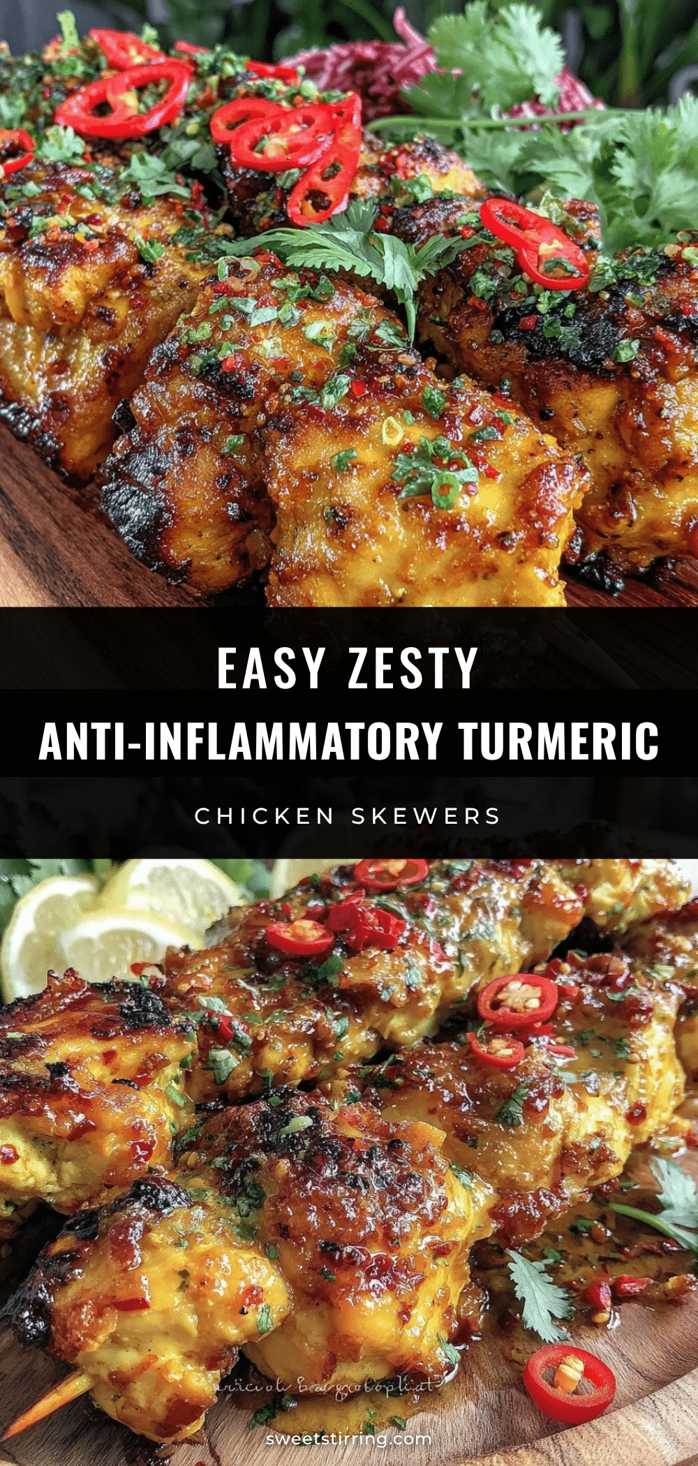 healthy anti-inflammatory turmeric chicken skewers recipe