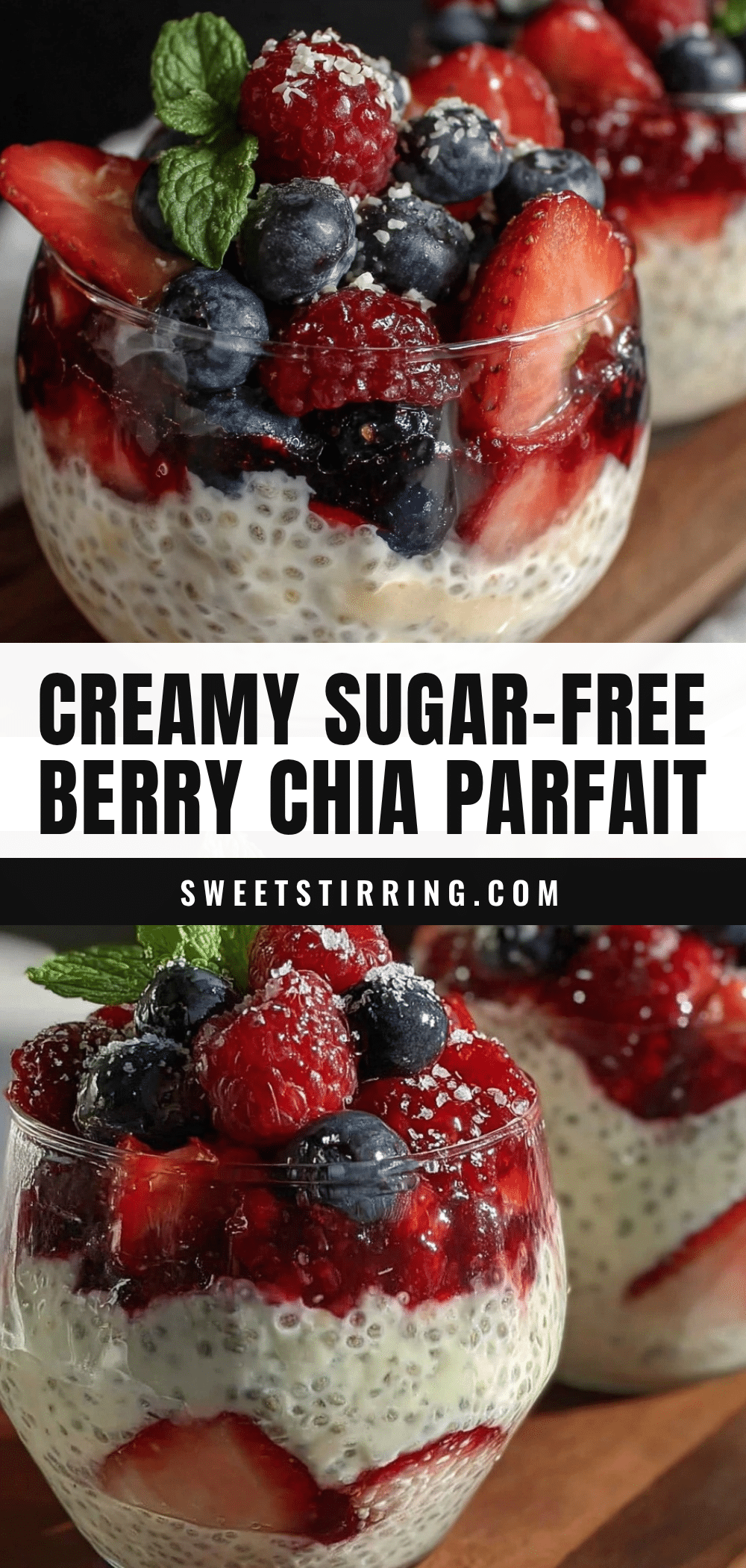 Healthy Berry Chia Pudding Parfait recipe