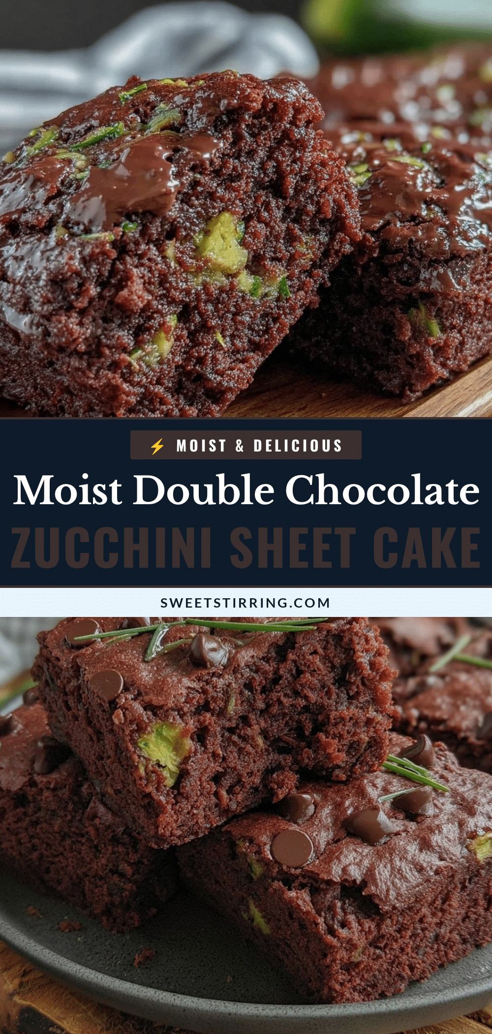 moist double chocolate zucchini cake recipe