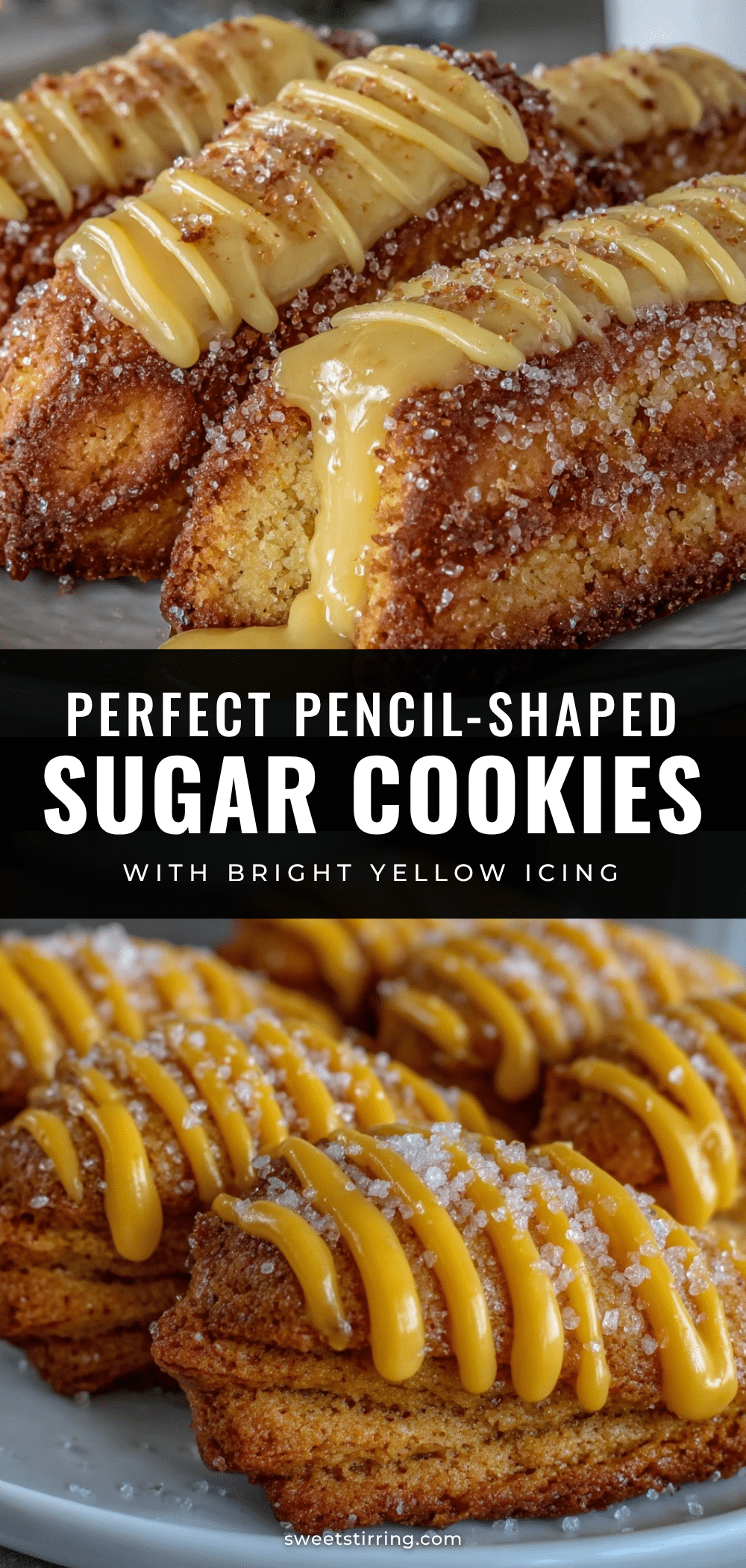 pencil-shaped sugar cookies recipe