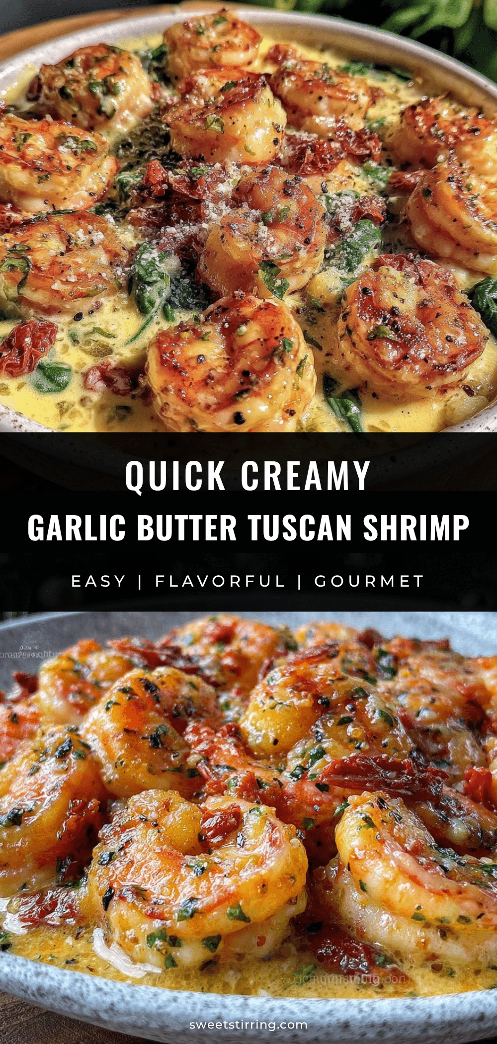quick creamy garlic butter tuscan shrimp recipe