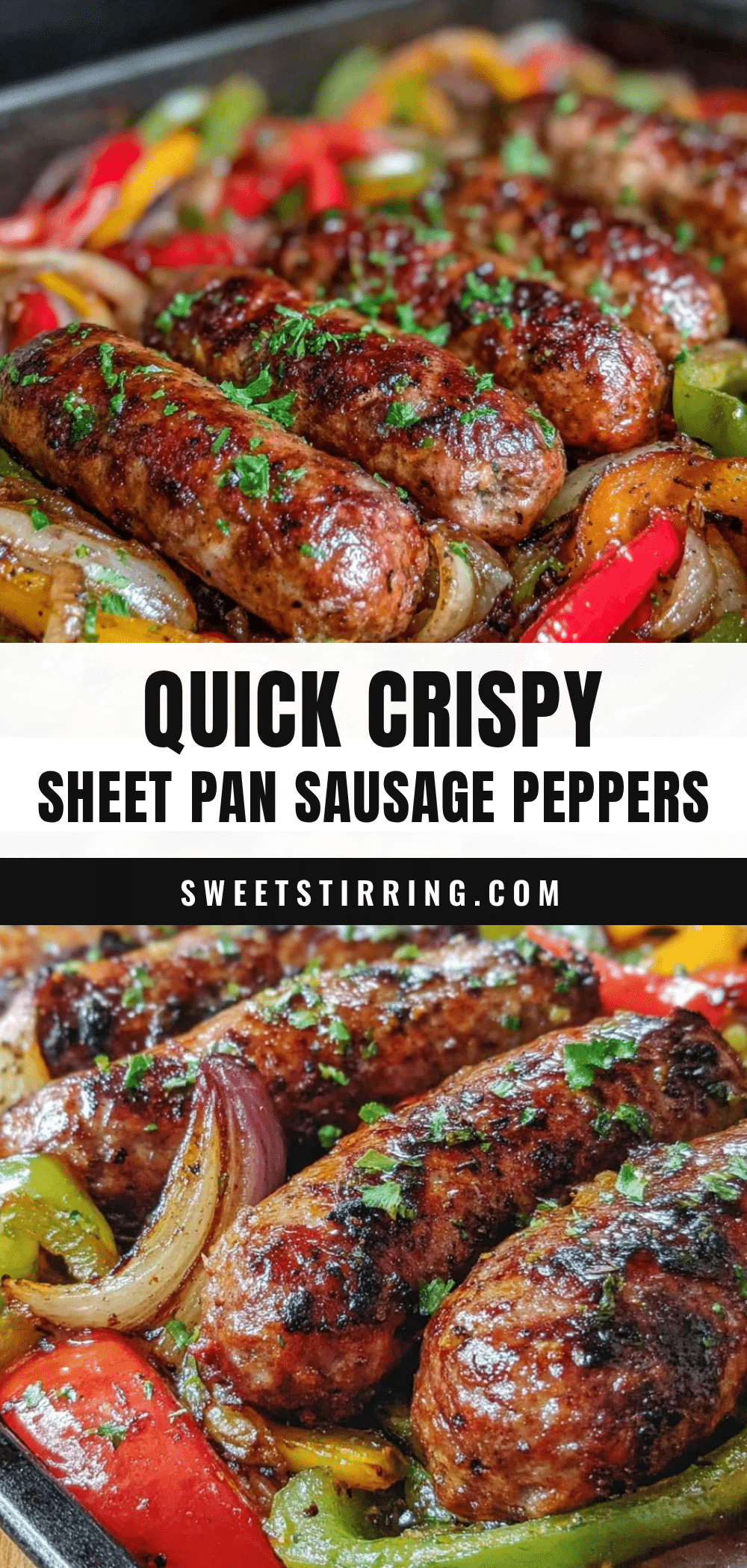 quick crispy sheet pan sausage and peppers recipe