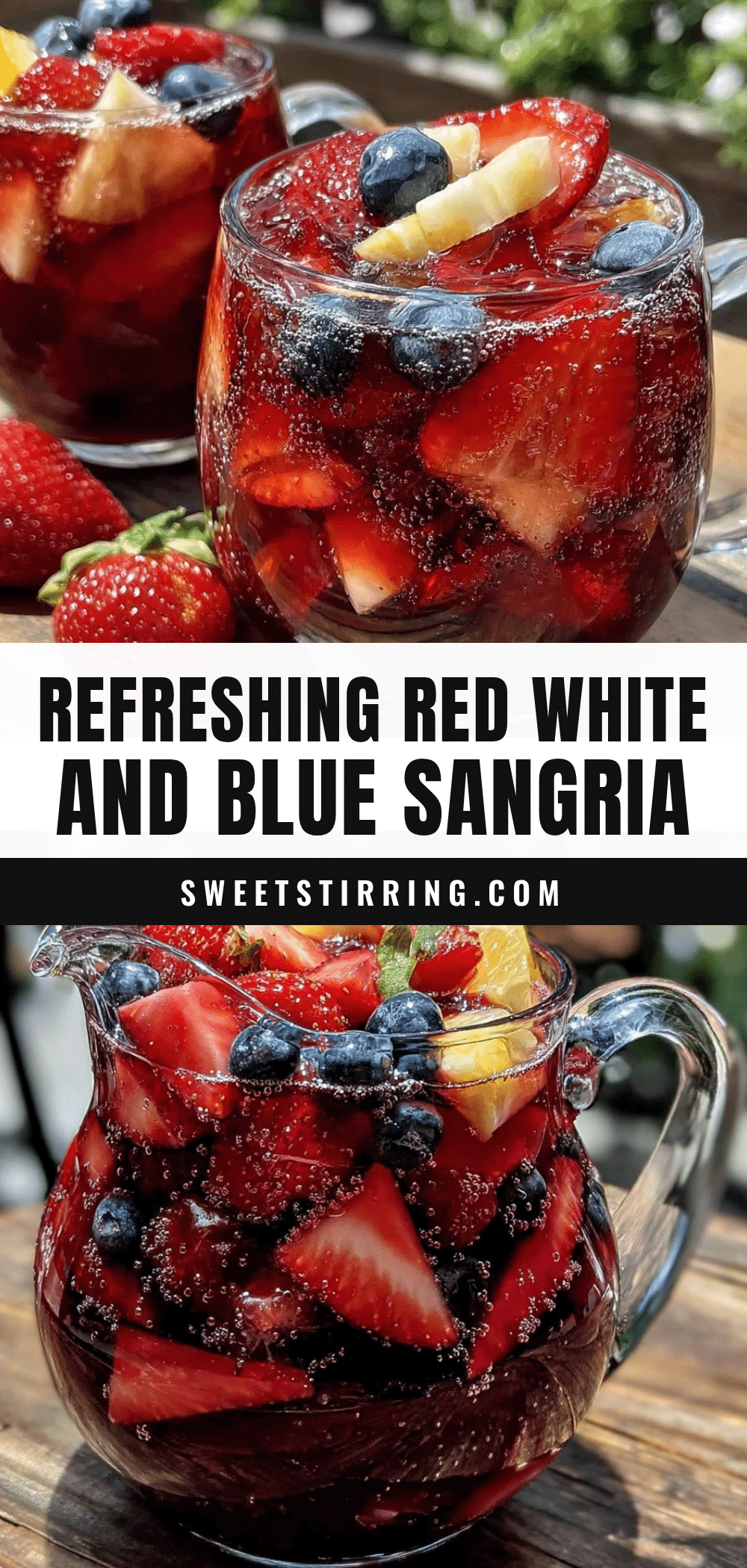 red white and blue sangria pitcher recipe