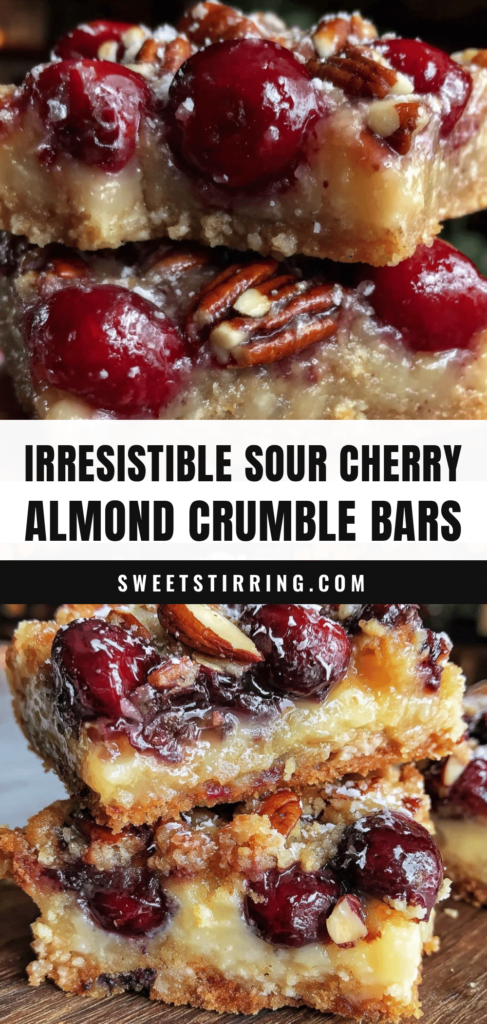 sour cherry almond crumble bars recipe