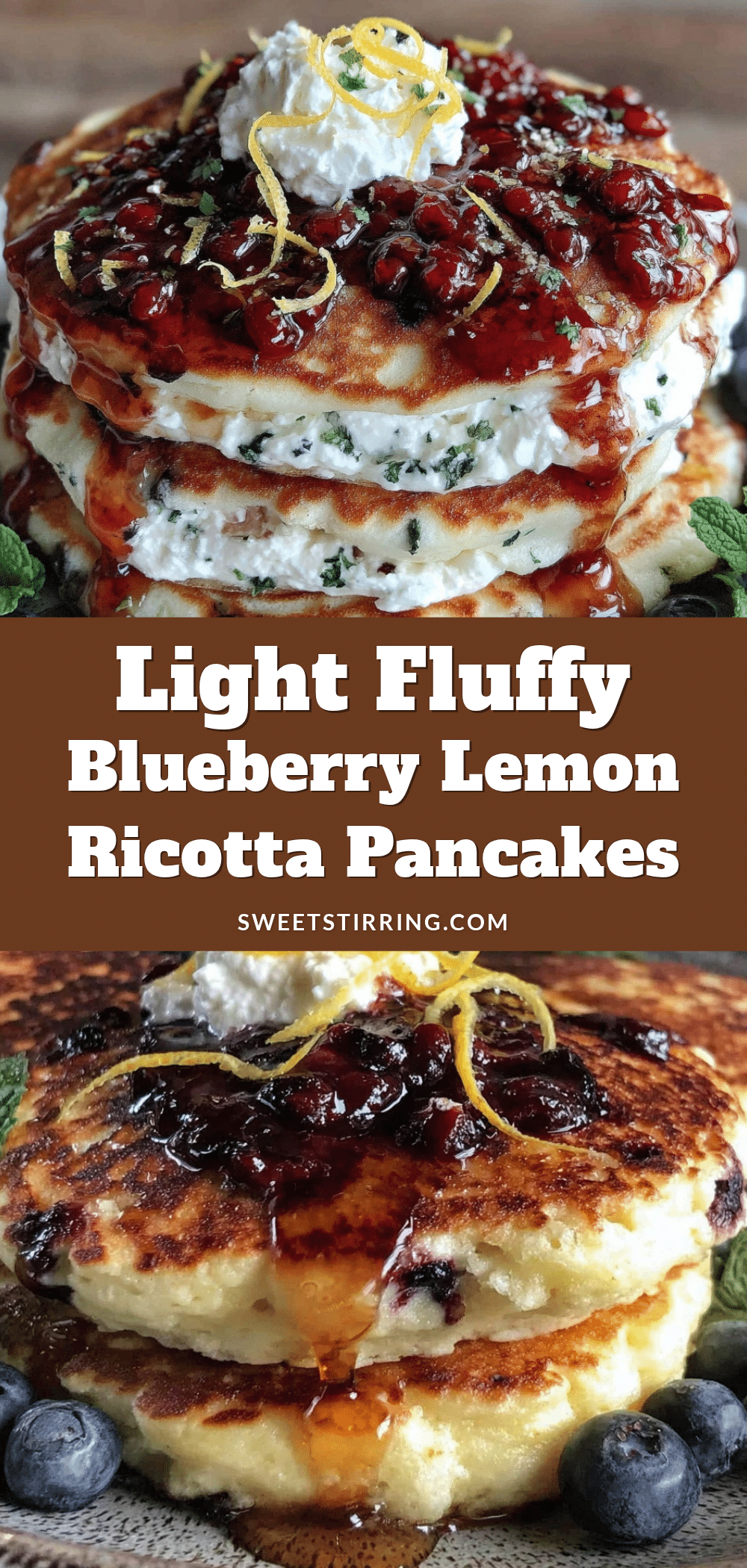 blueberry lemon ricotta pancakes recipe
