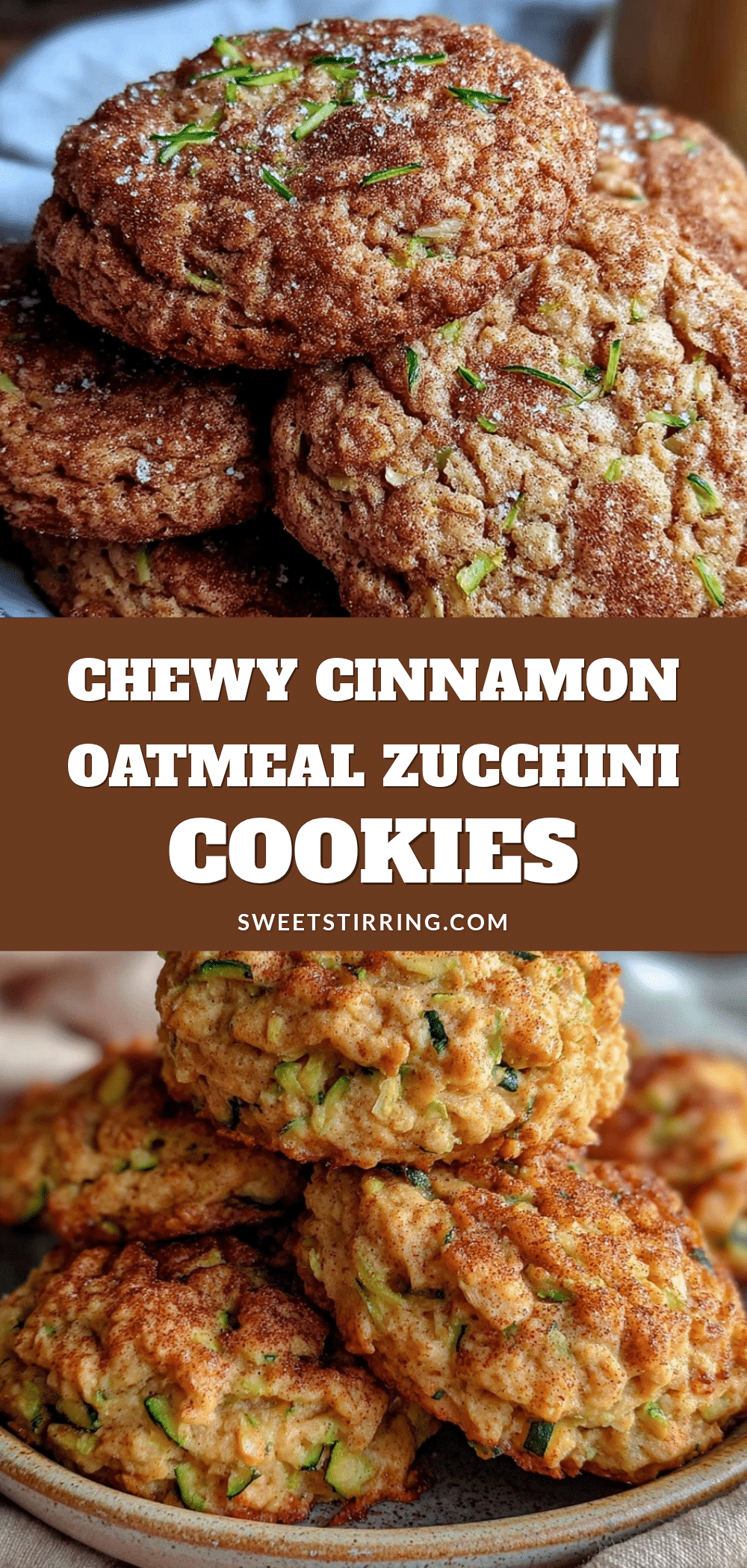 chewy cinnamon oatmeal zucchini cookies recipe
