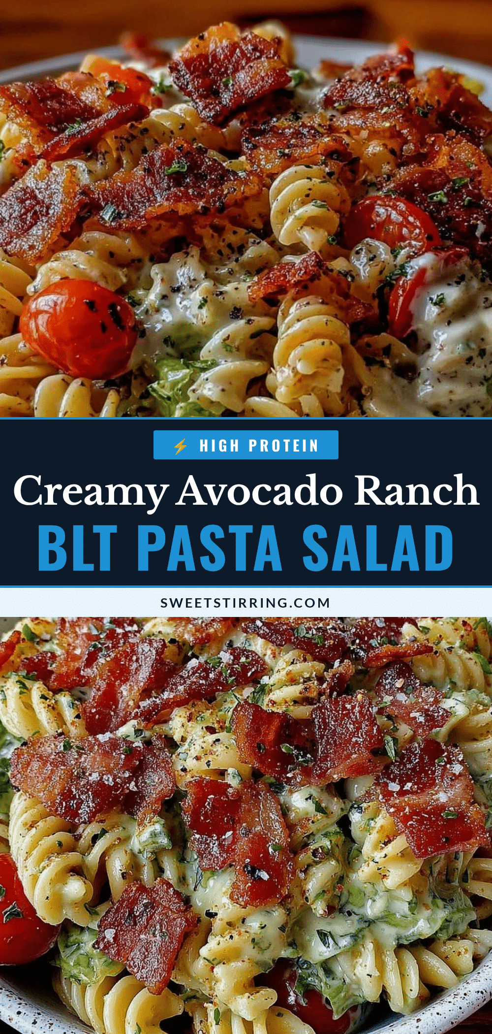 creamy BLT pasta salad recipe