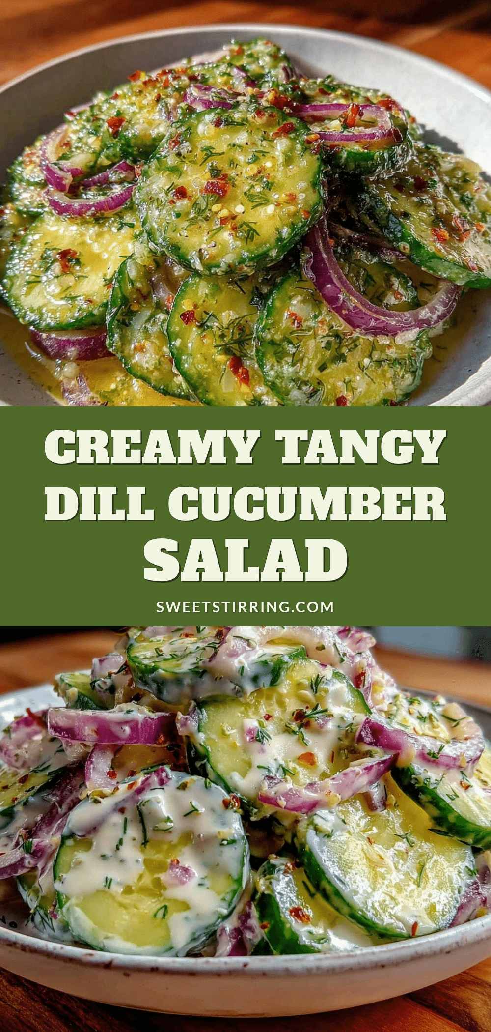 creamy dill cucumber salad recipe
