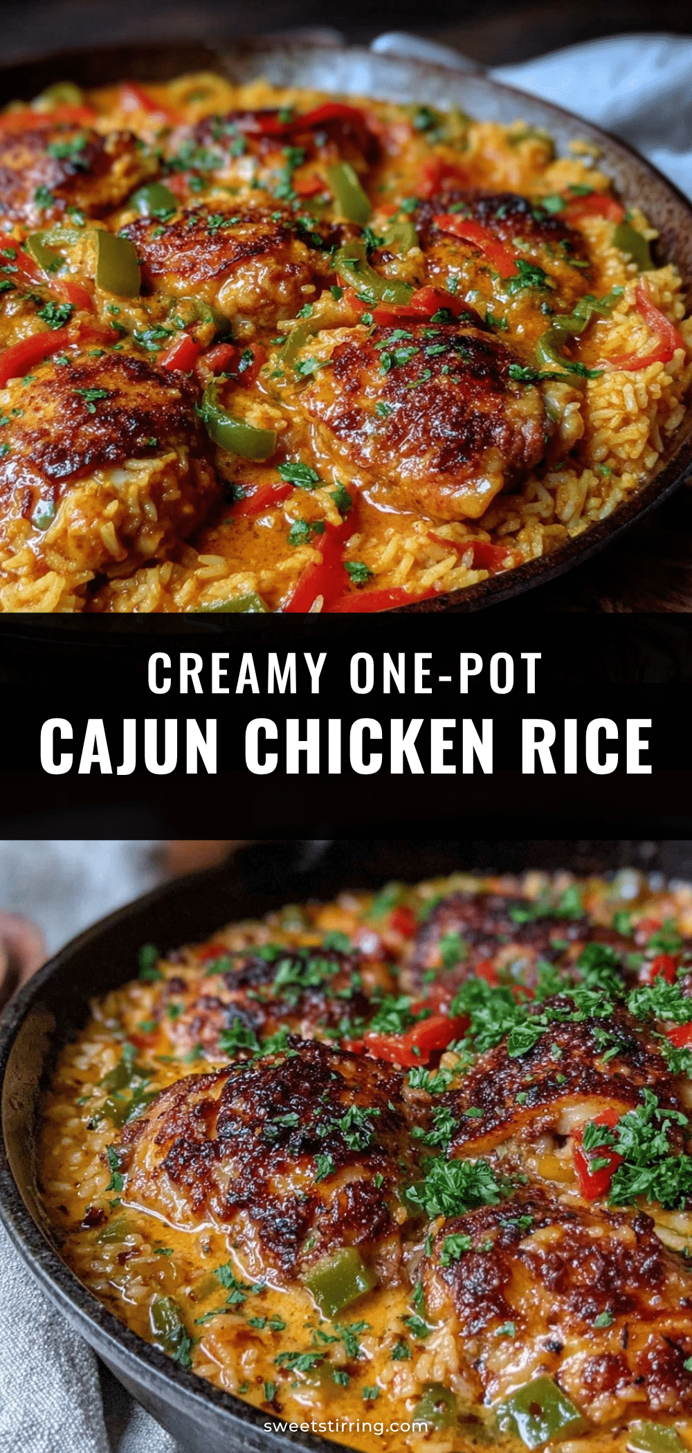 creamy one-pot cajun chicken and rice recipe