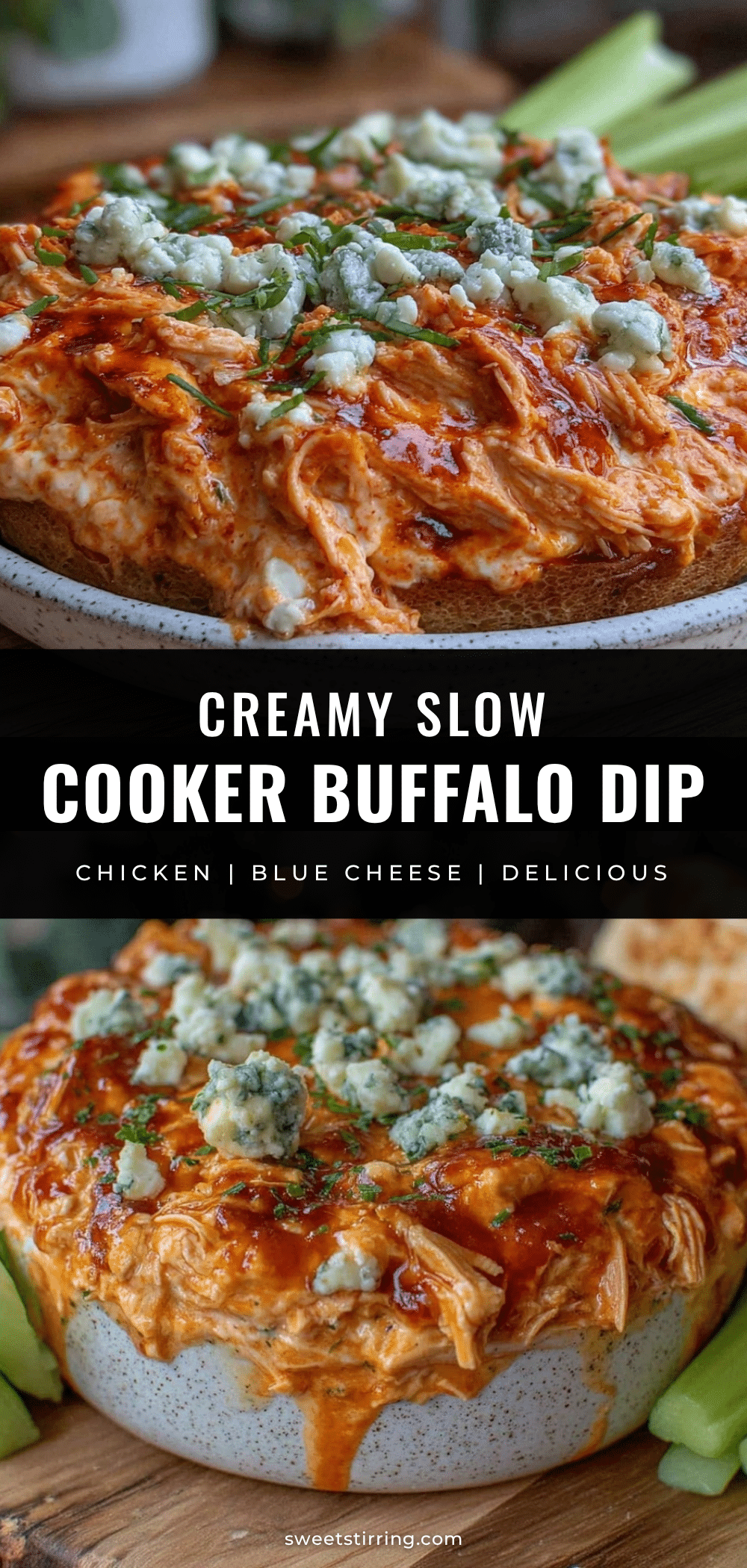 creamy slow cooker buffalo chicken dip recipe