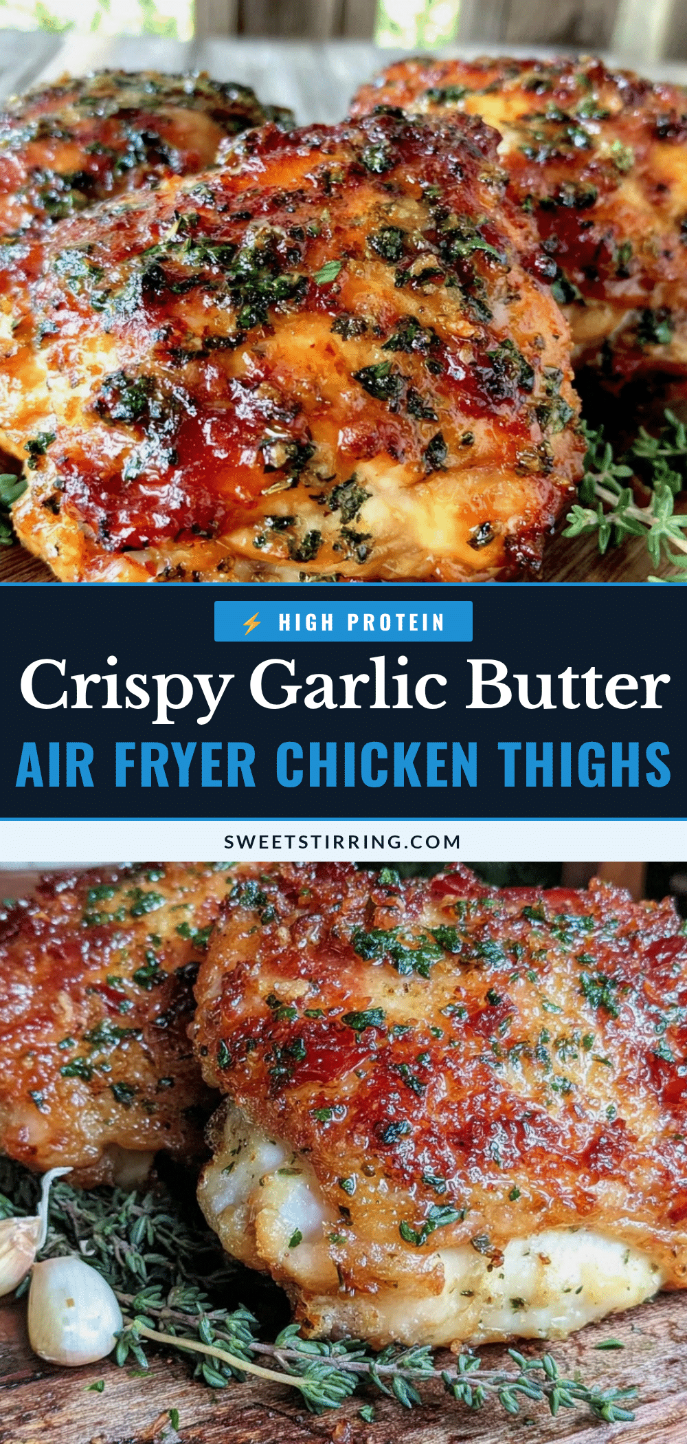 crispy garlic butter chicken thighs air fryer recipe recipe