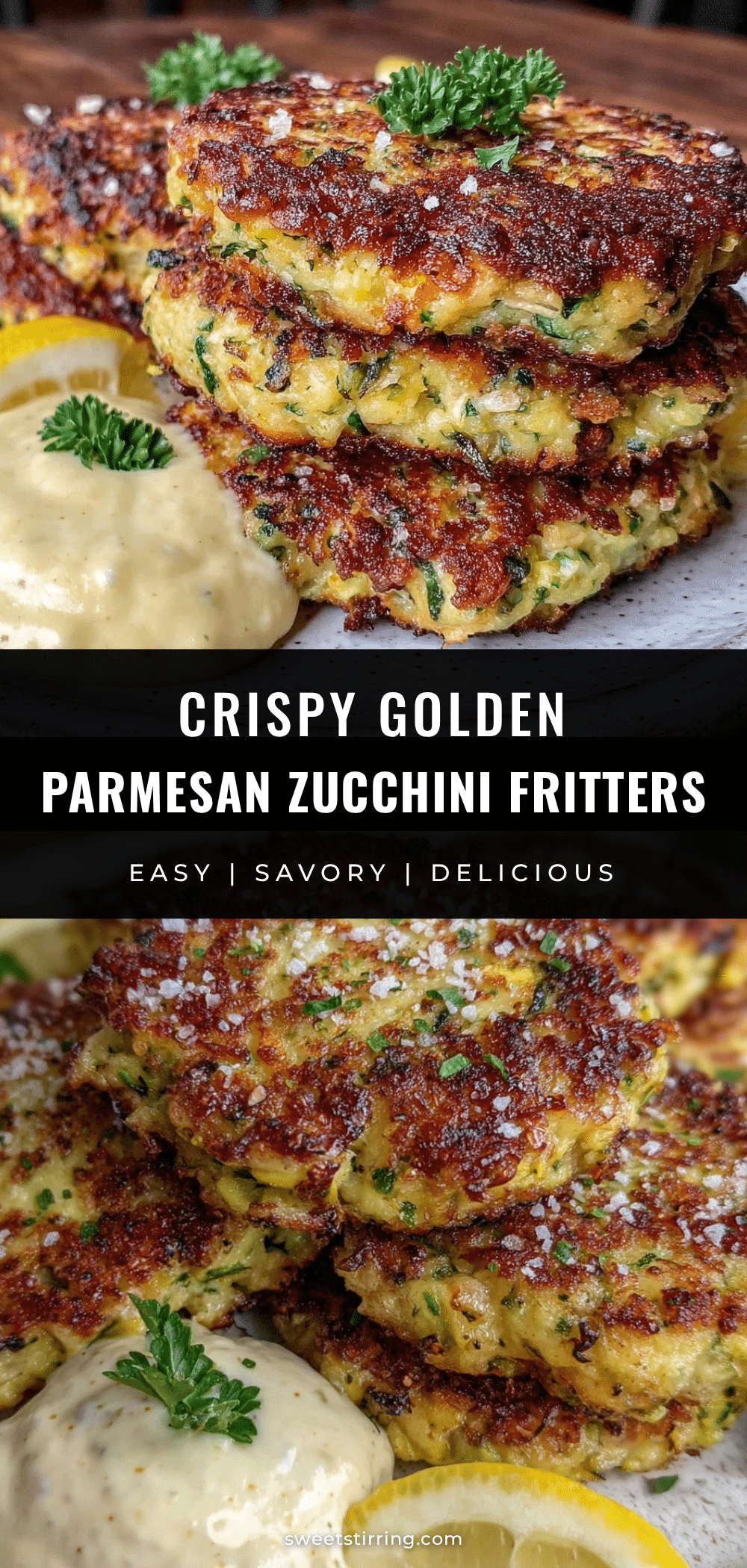 crispy parmesan zucchini fritters recipe
