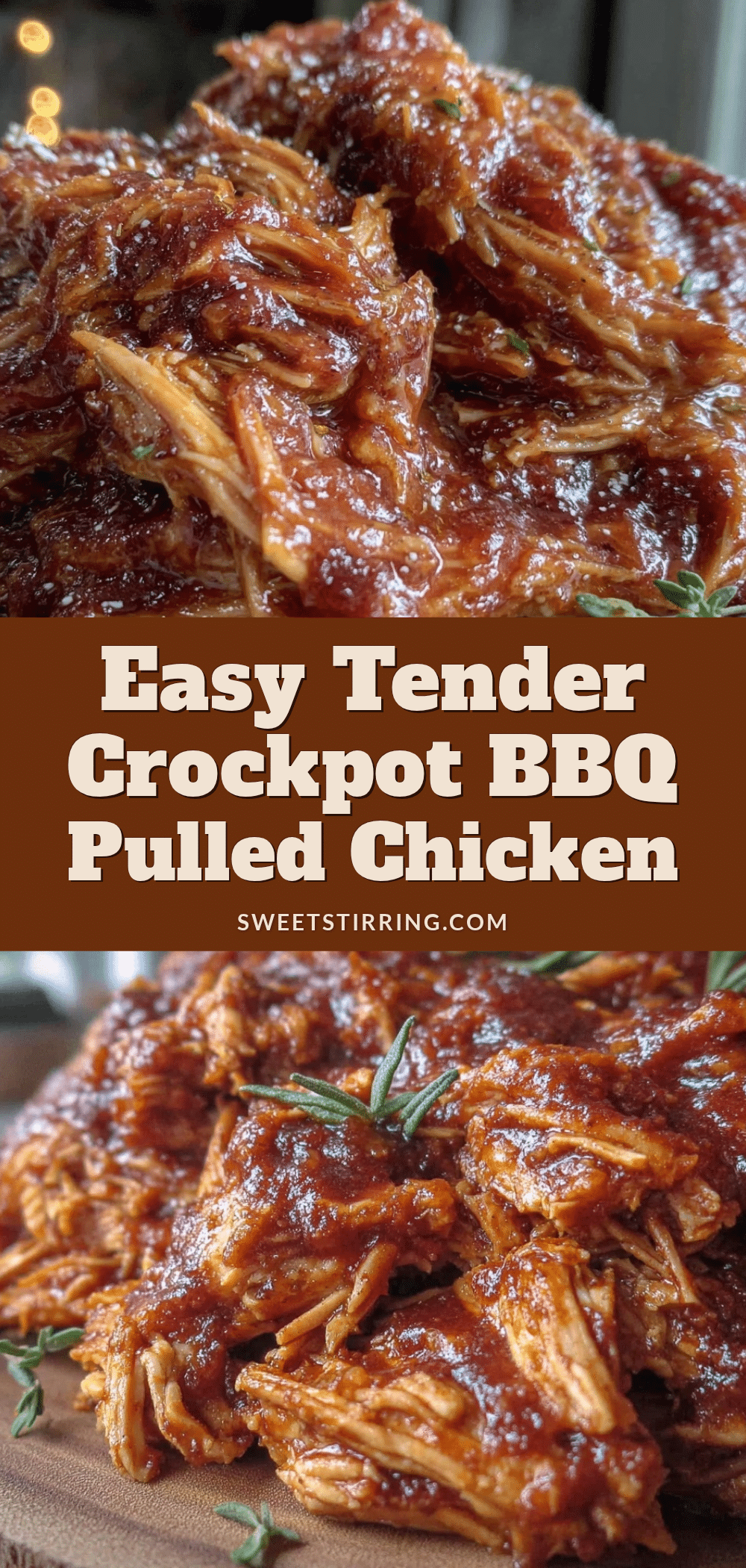 crockpot BBQ pulled chicken recipe