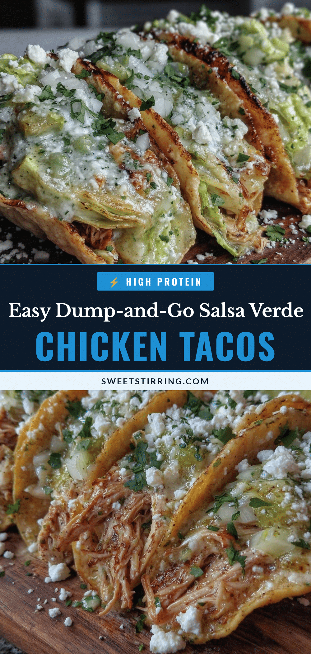 crockpot salsa verde chicken tacos recipe