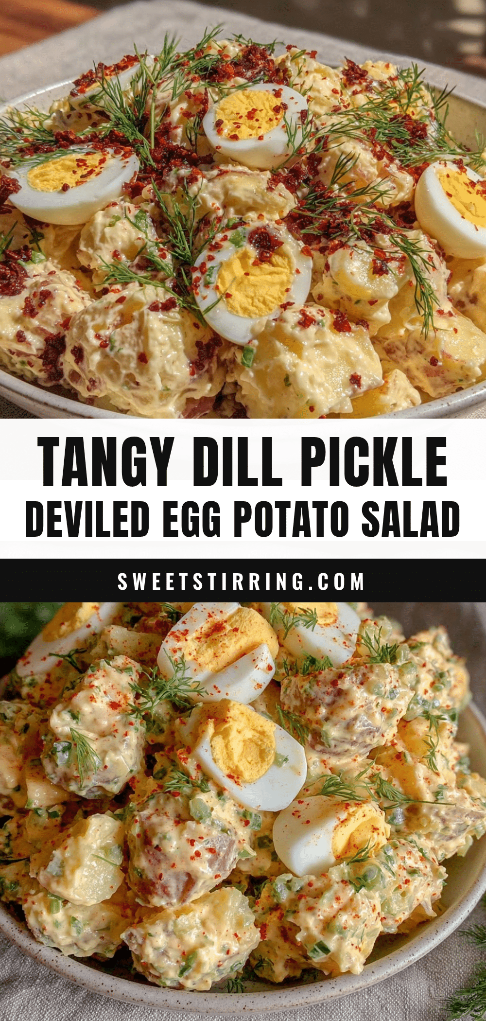 dill pickle deviled egg potato salad recipe