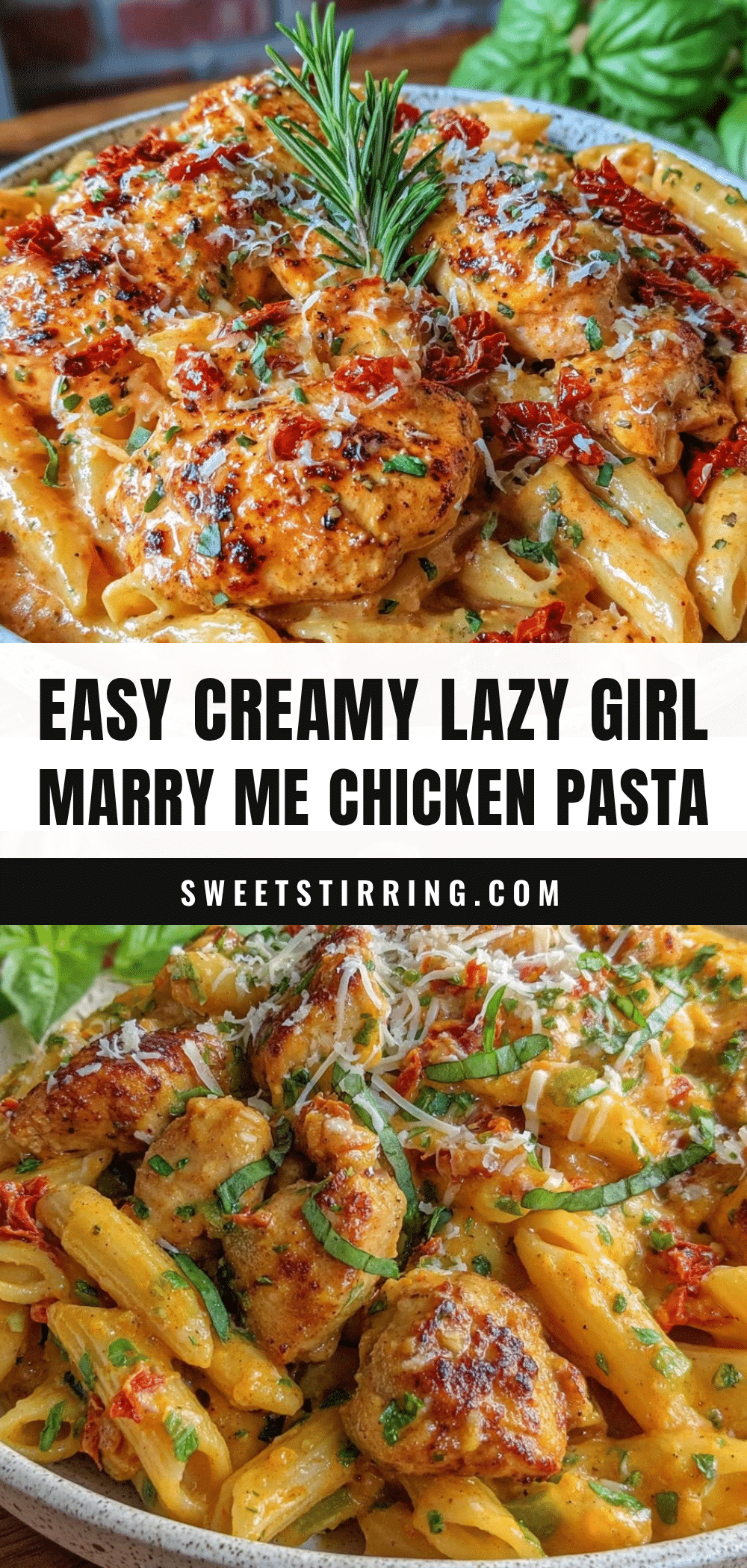 easy creamy lazy girl marry me chicken pasta recipe