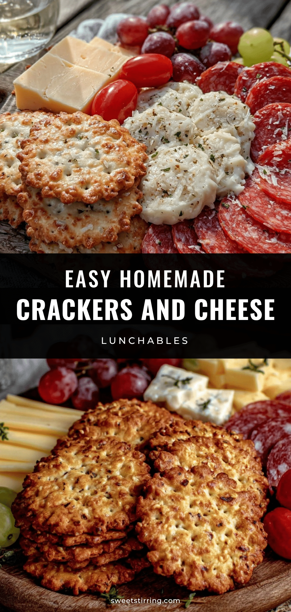 easy DIY Lunchables with crackers and cheese recipe