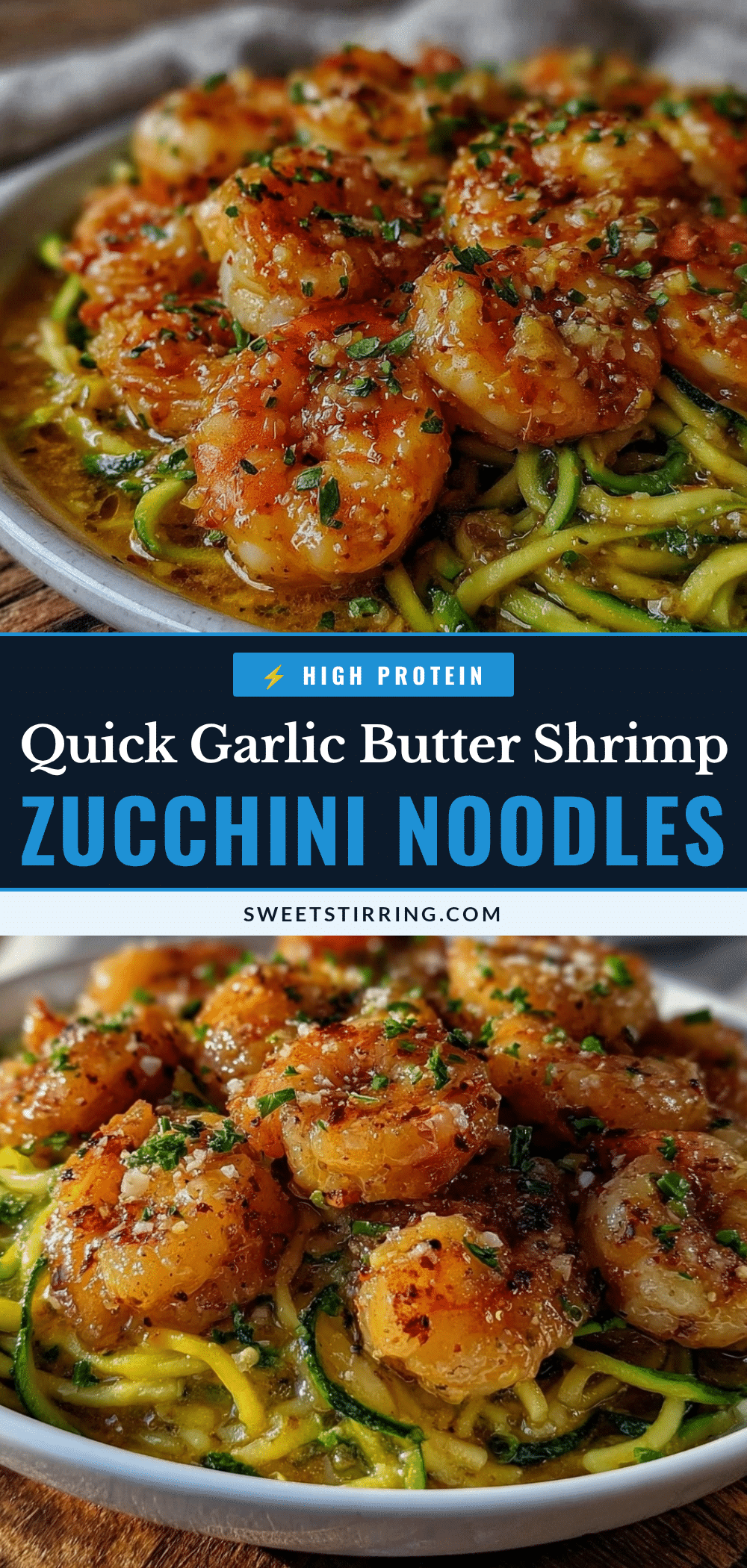garlic butter shrimp zucchini noodles recipe