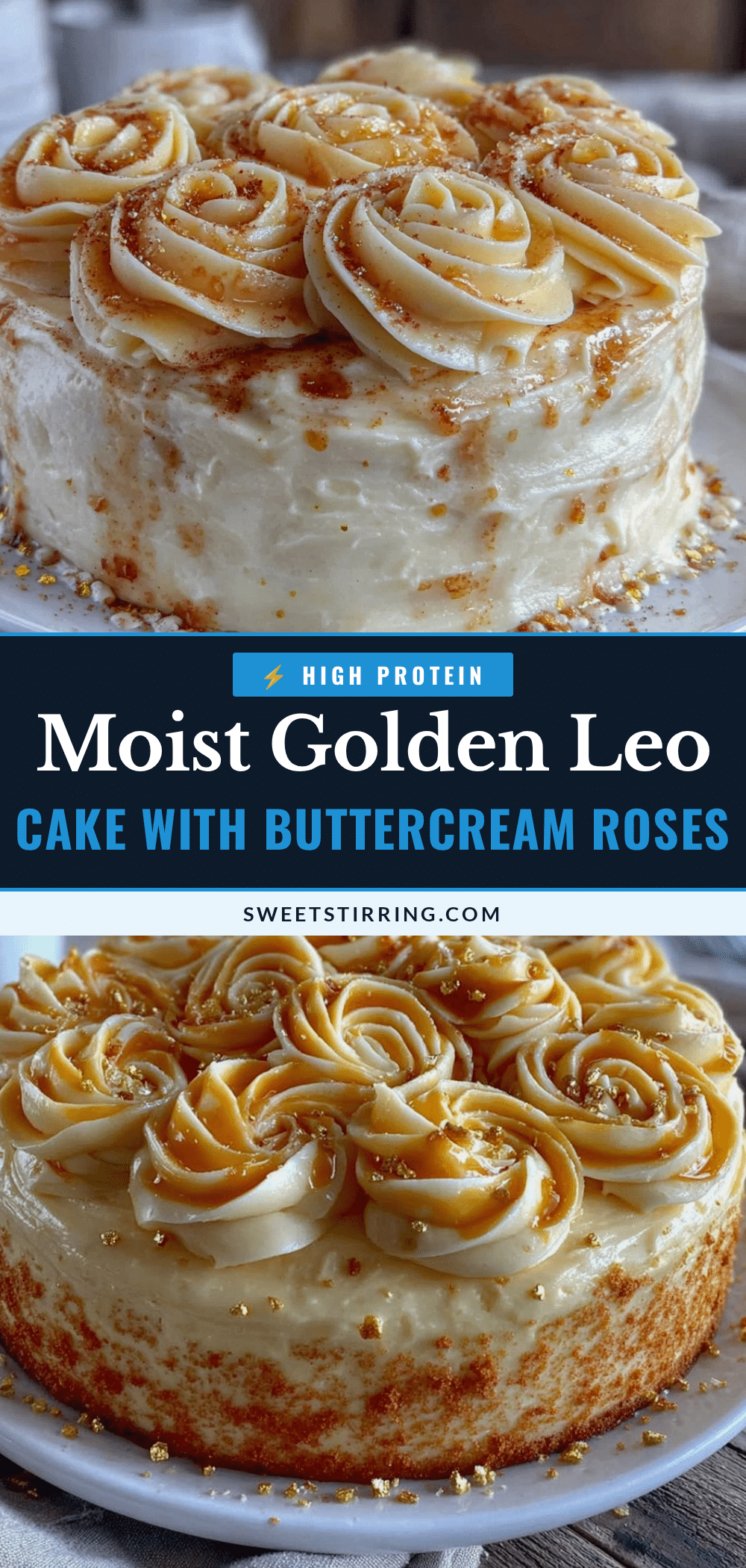 golden Leo birthday cake recipe