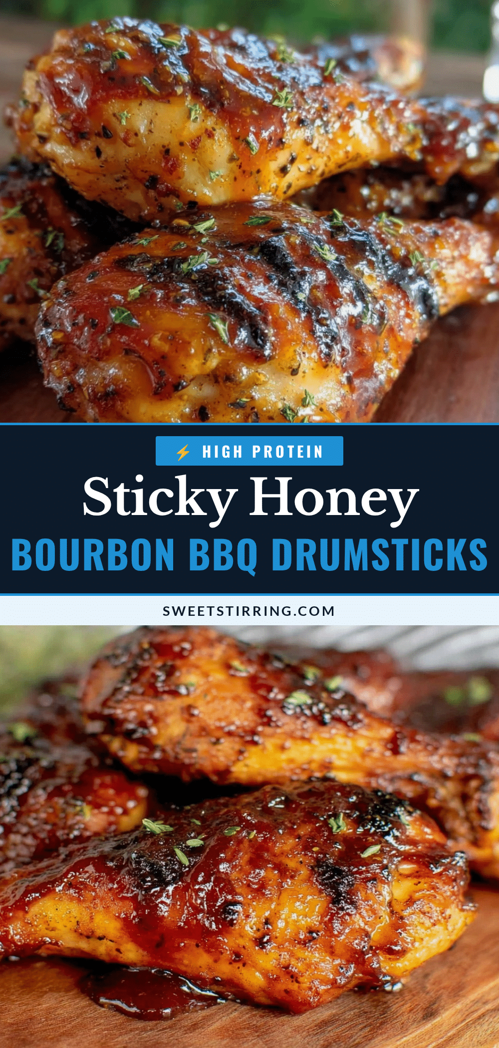grilled honey bourbon bbq chicken drumsticks recipe