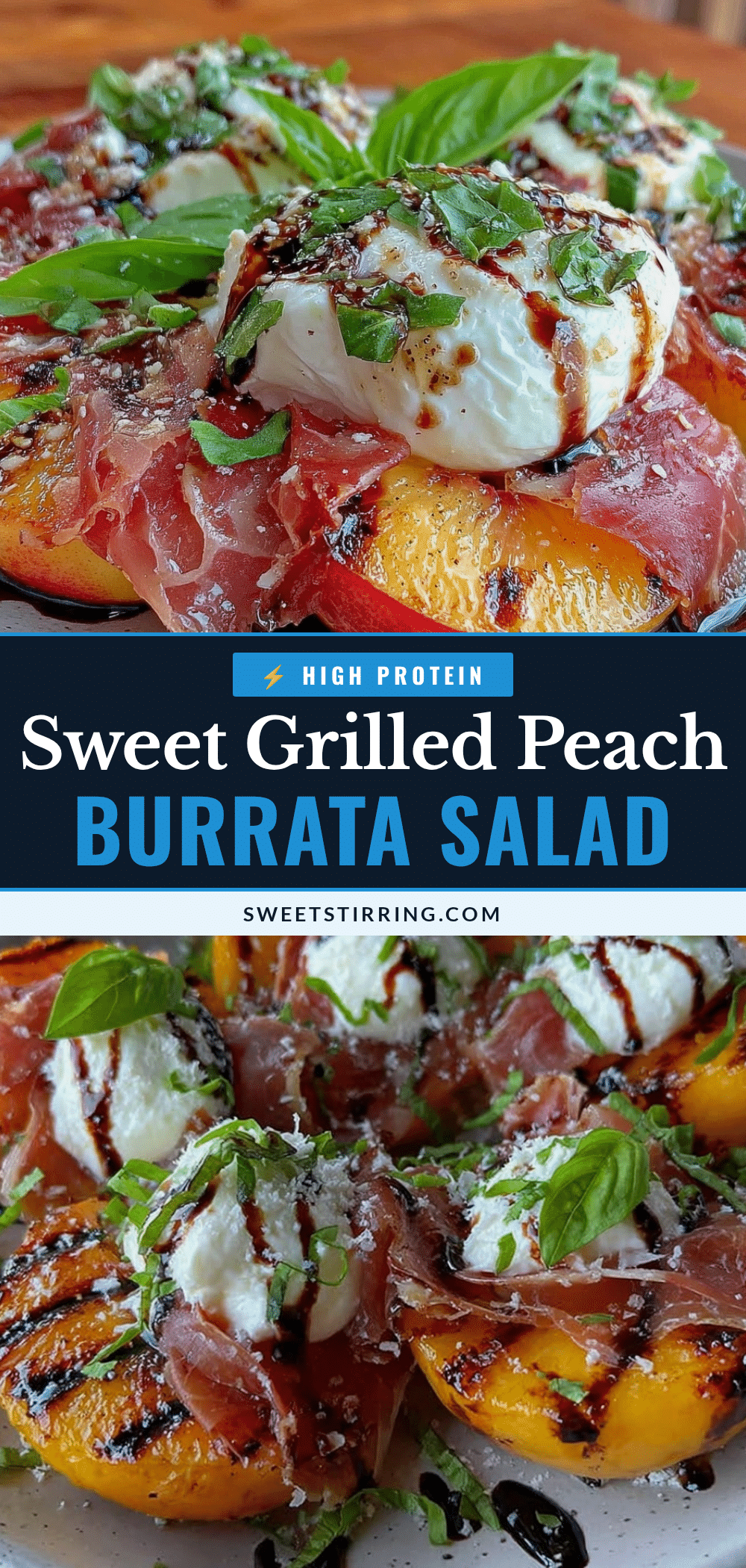 grilled peach and burrata salad recipe