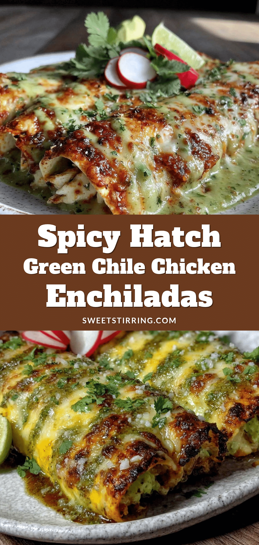 Hatch Green Chile Chicken Enchiladas recipe