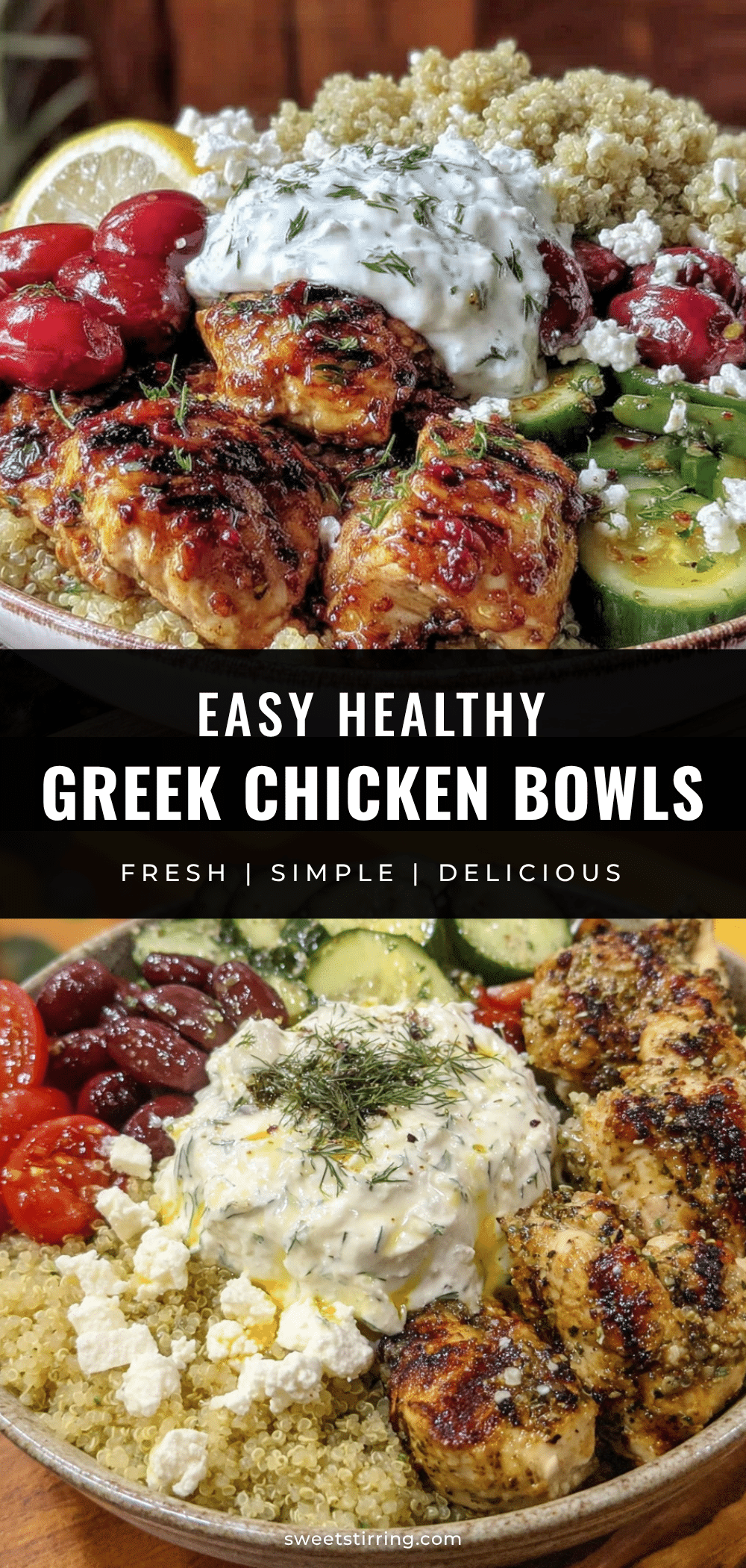 Healthy Greek Chicken Bowls recipe