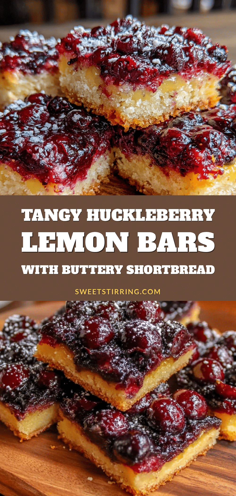huckleberry lemon bars recipe