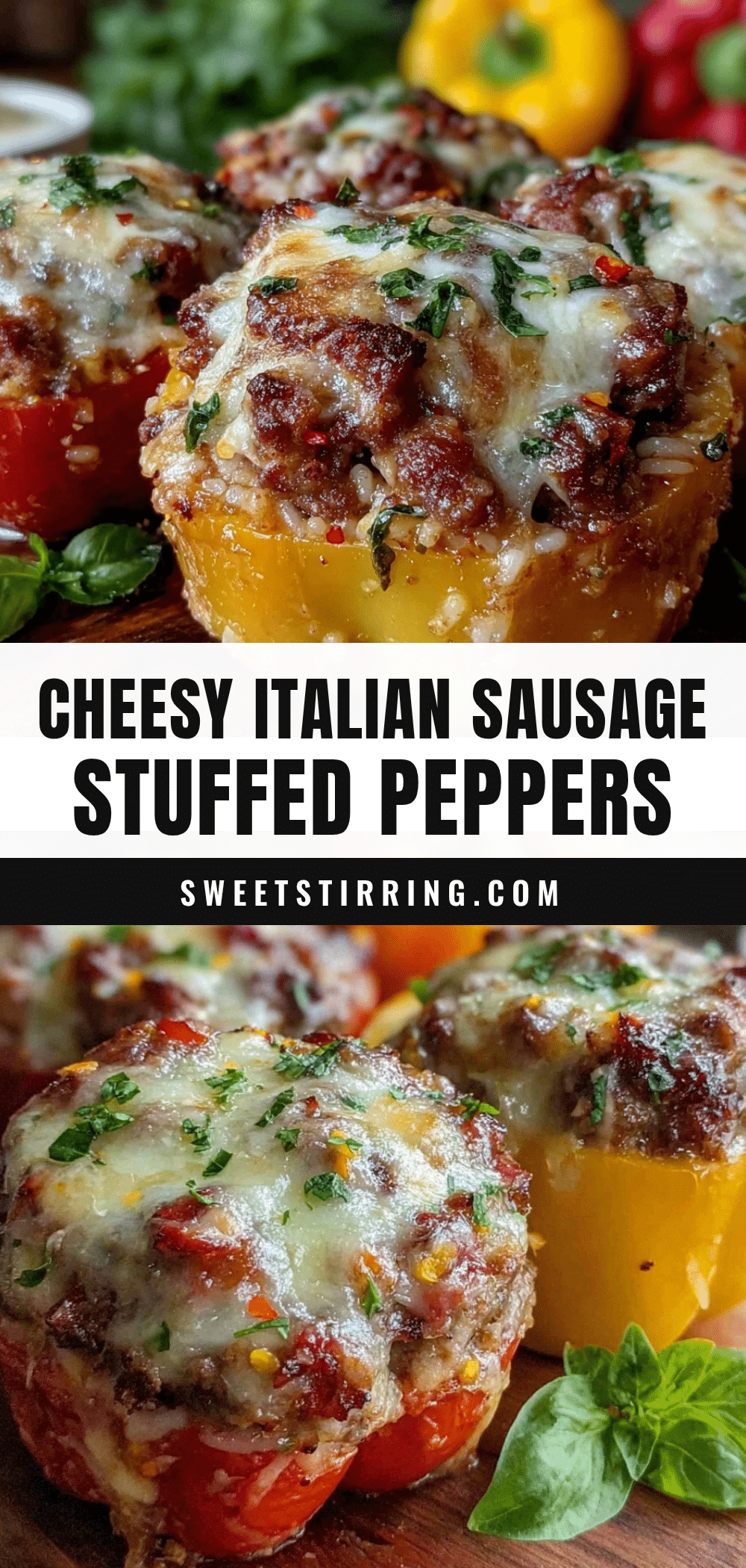 Italian sausage stuffed bell peppers recipe