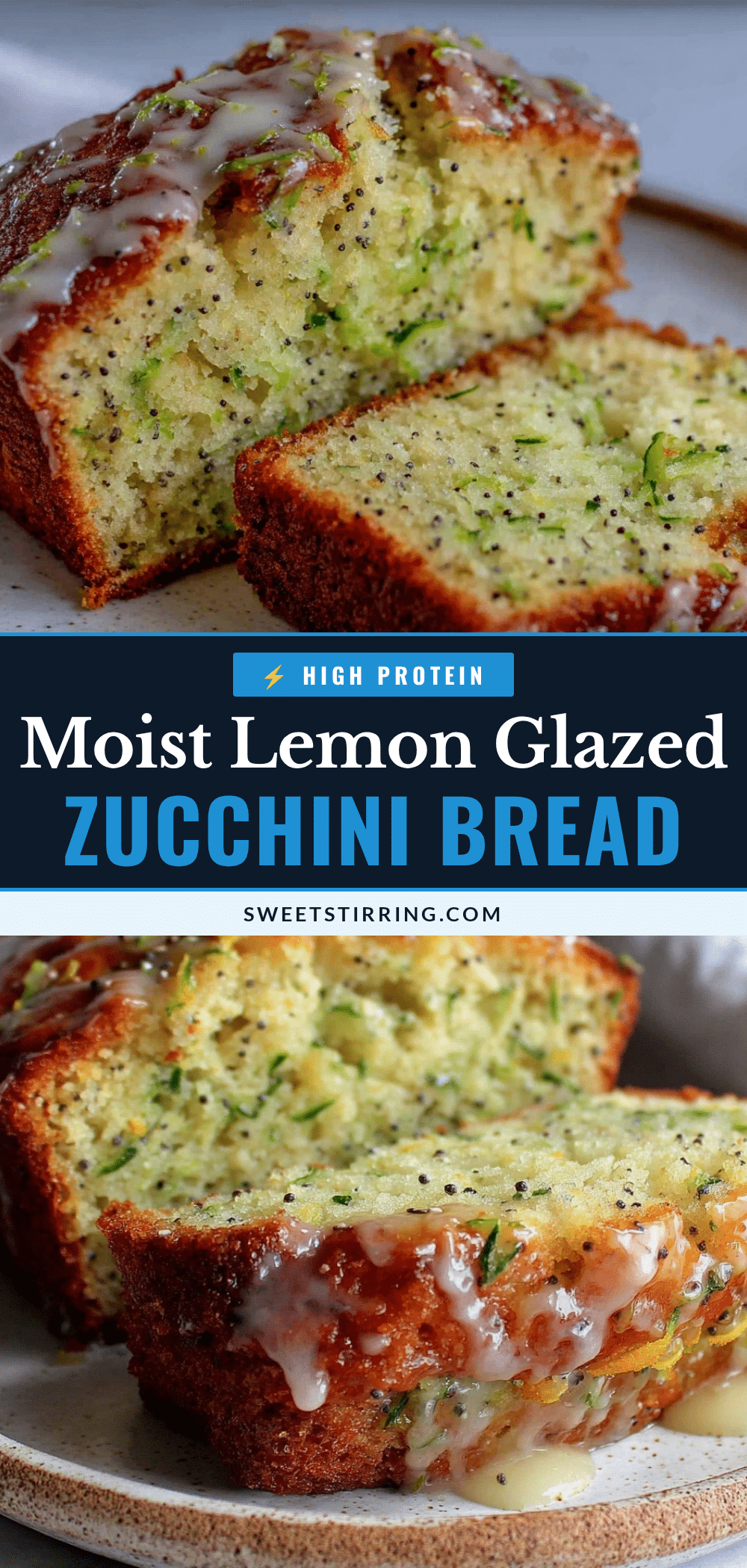 lemon glazed zucchini bread recipe