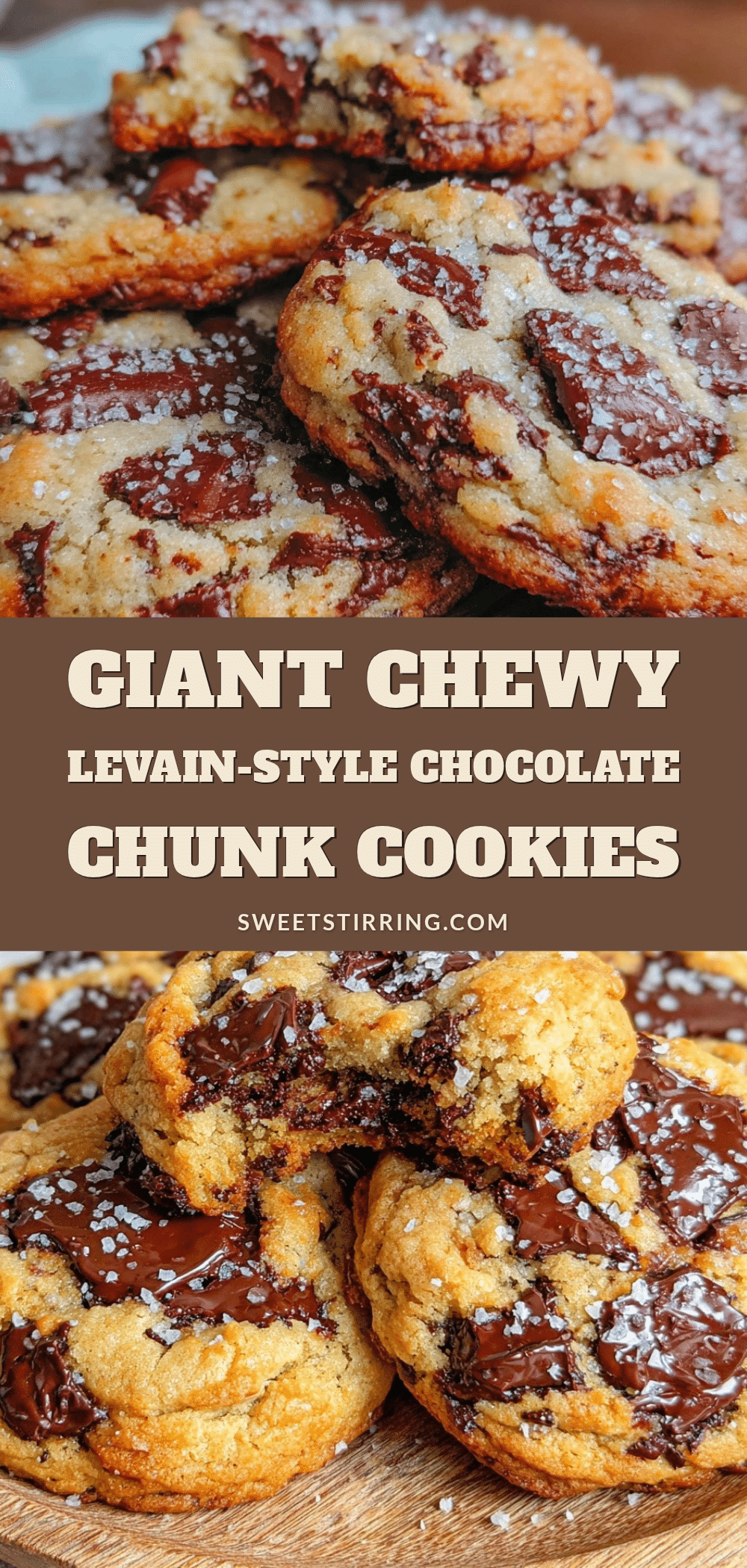 Levain-style giant chocolate chunk cookies recipe