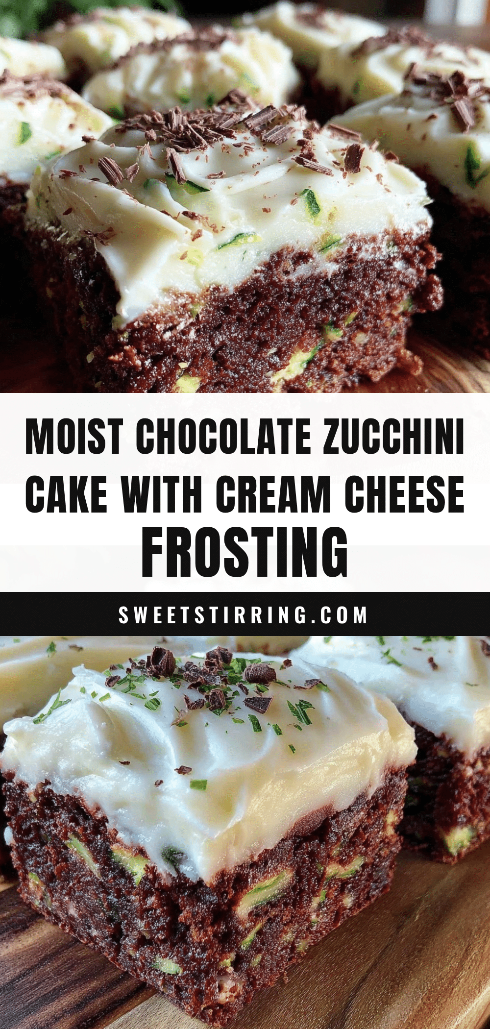 moist cream cheese frosted chocolate zucchini cake recipe