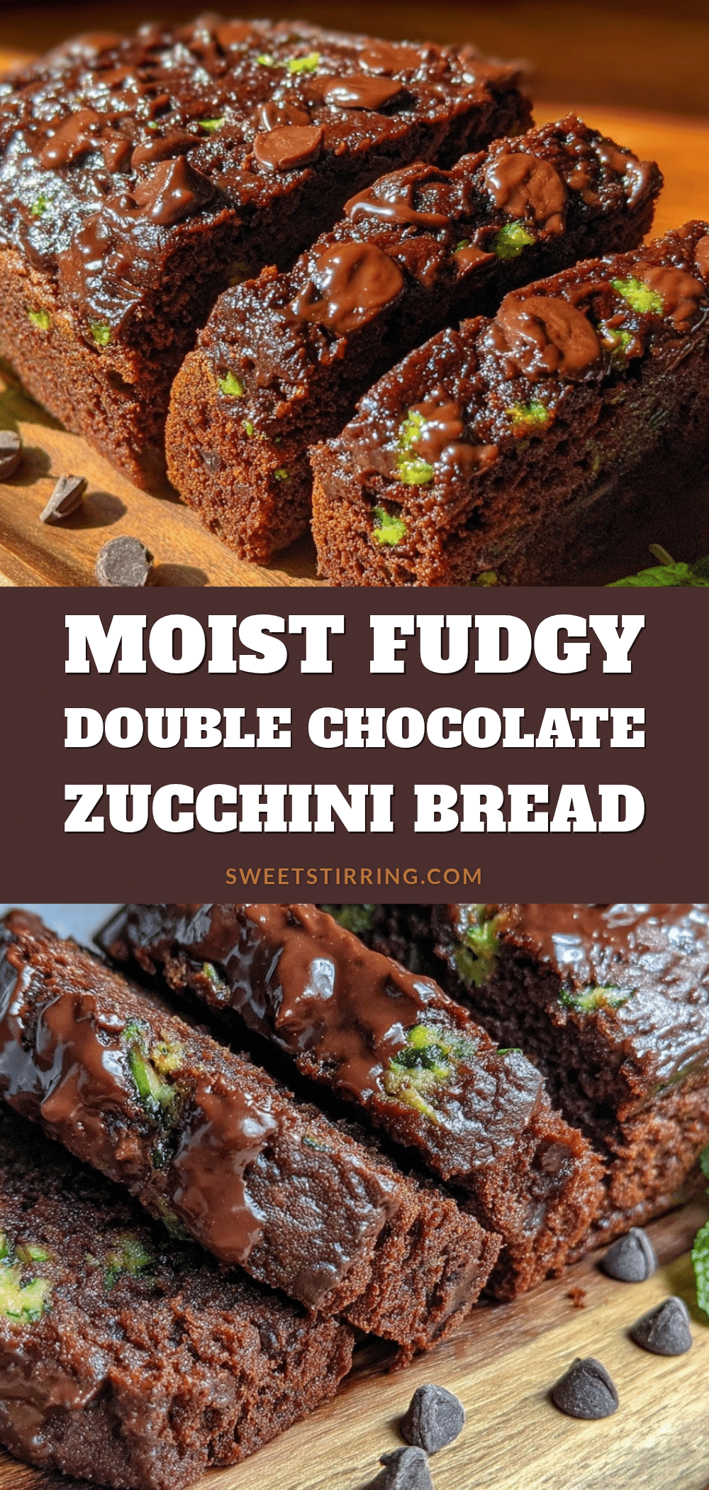 moist double chocolate chip zucchini bread recipe