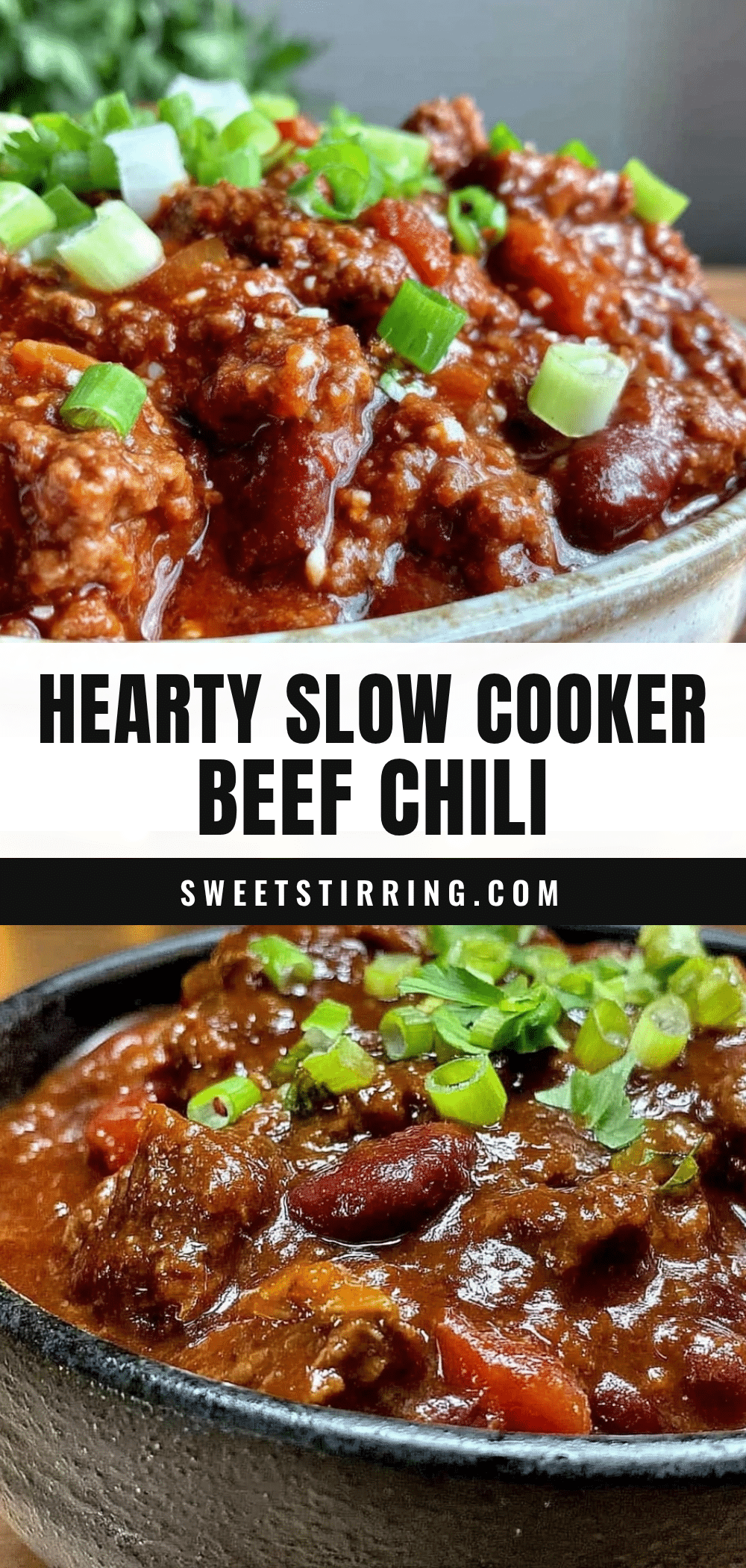 slow cooker beef chili with beans recipe